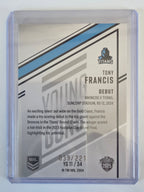 NRL 2025 Elite | Young Guns White | #YG11 | Tony Francis | #039/221 | Titans