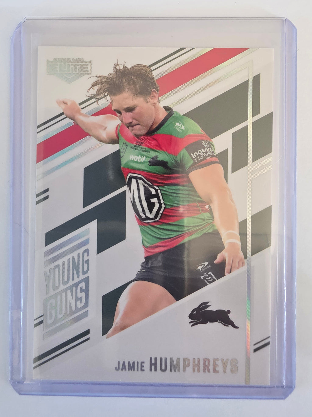 NRL 2025 Elite | Young Guns White | #YG26 | Jamie Humphreys #036/221 | Rabbitohs