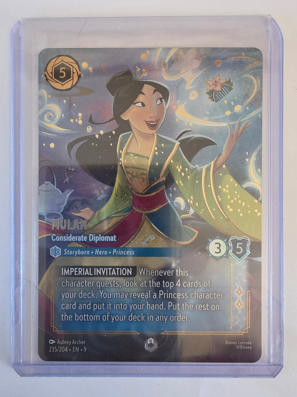 Disney Lorcana | Fabled | 235/204 | Mulan - Considerate Diplomat | Enchanted