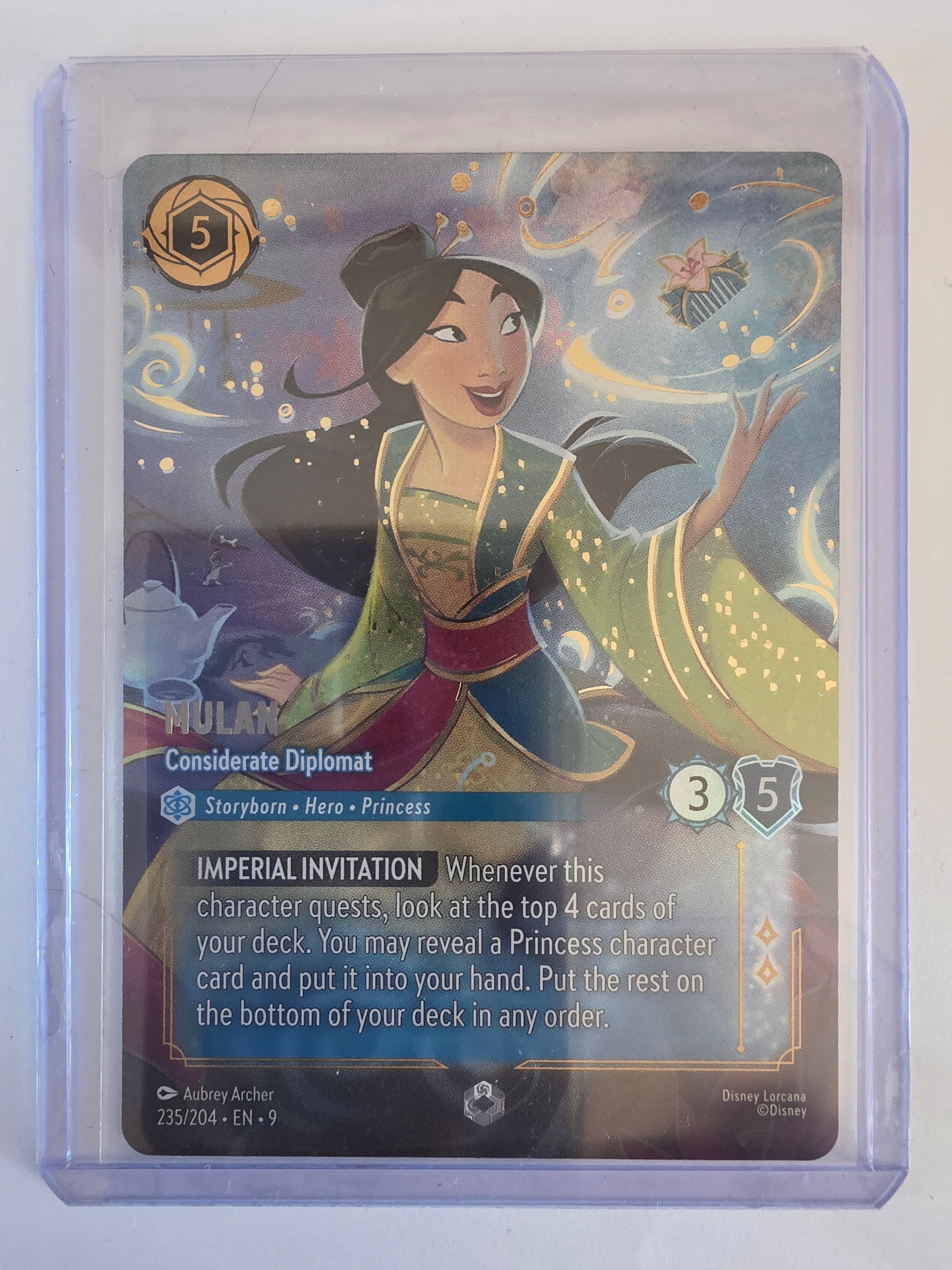 Disney Lorcana | Fabled | 235/204 | Mulan - Considerate Diplomat | Enchanted