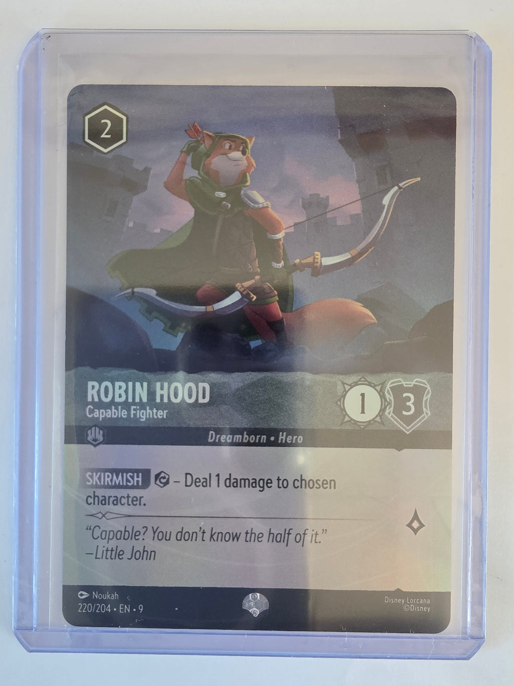 Disney Lorcana | Set 9 Fabled | 220/204 | Robin Hood - Capable Fighter | Epic