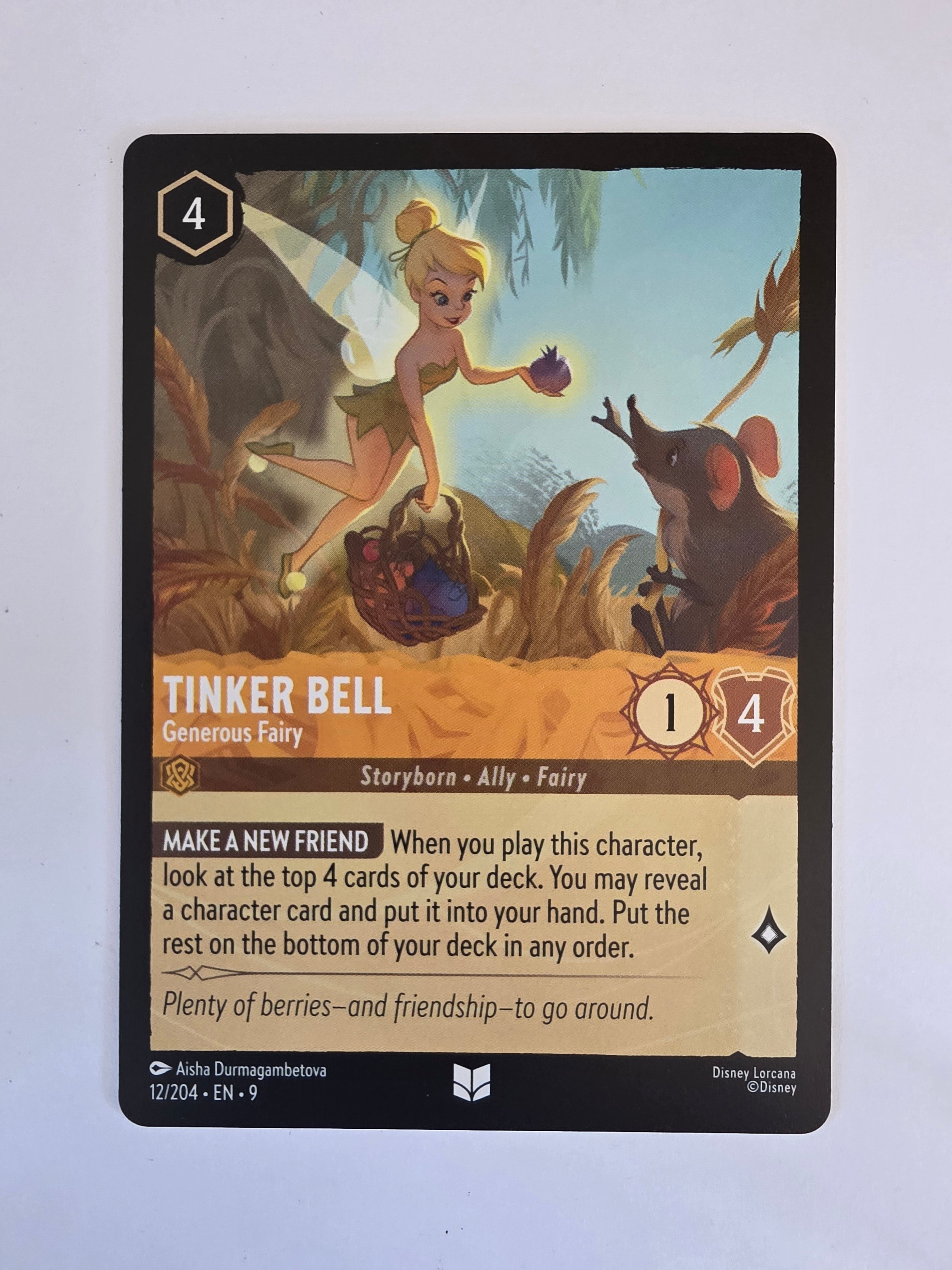 Disney Lorcana | Set 9 Fabled | 12/204 | Tinker Bell - Generous Fairy | Uncommon