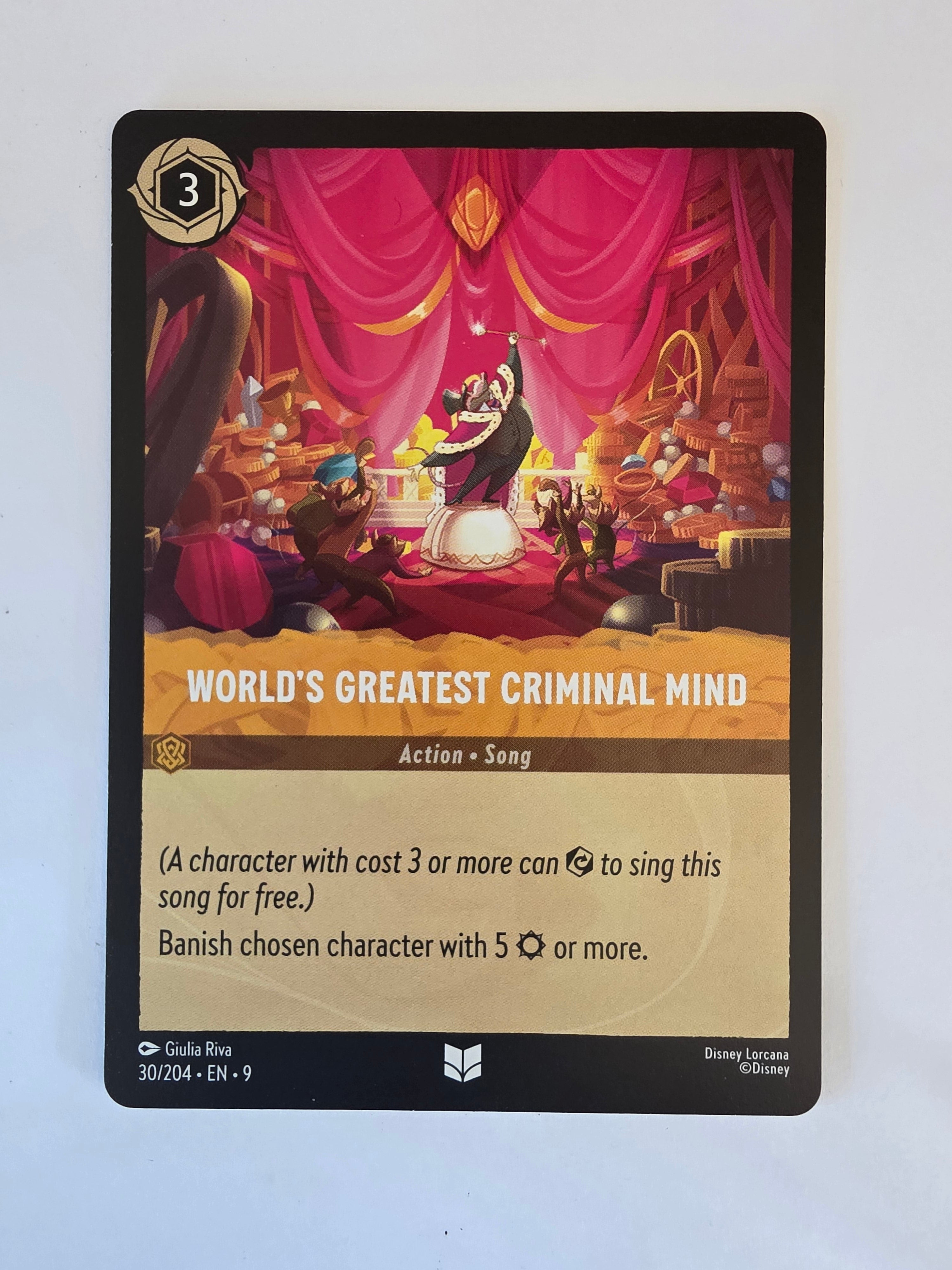 Disney Lorcana | Fabled | 30/204 | World's Greatest Criminal Mind | Uncommon