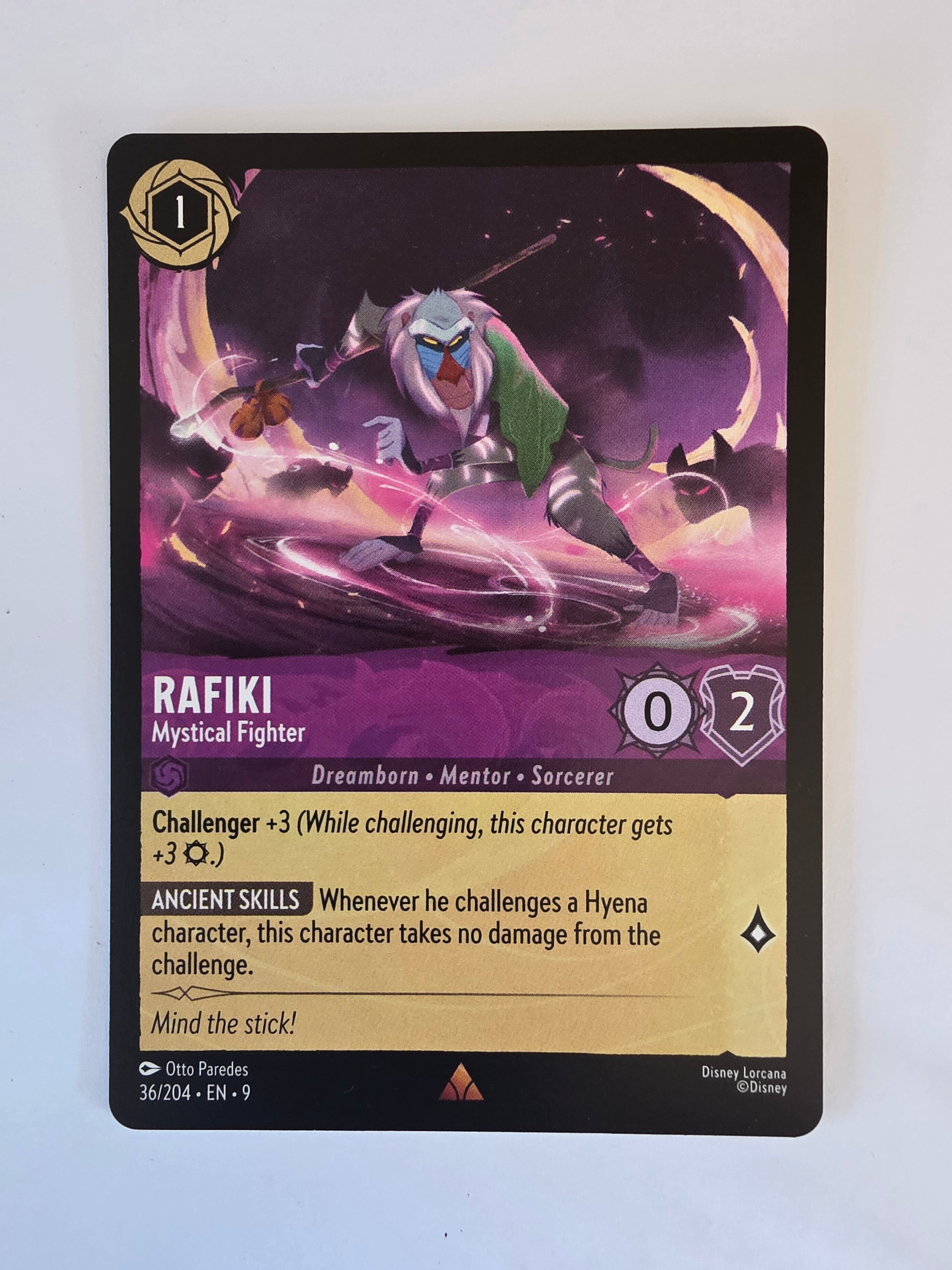Disney Lorcana | Set 9 Fabled | 36/204 | Rafiki - Mystical Fighter | Rare