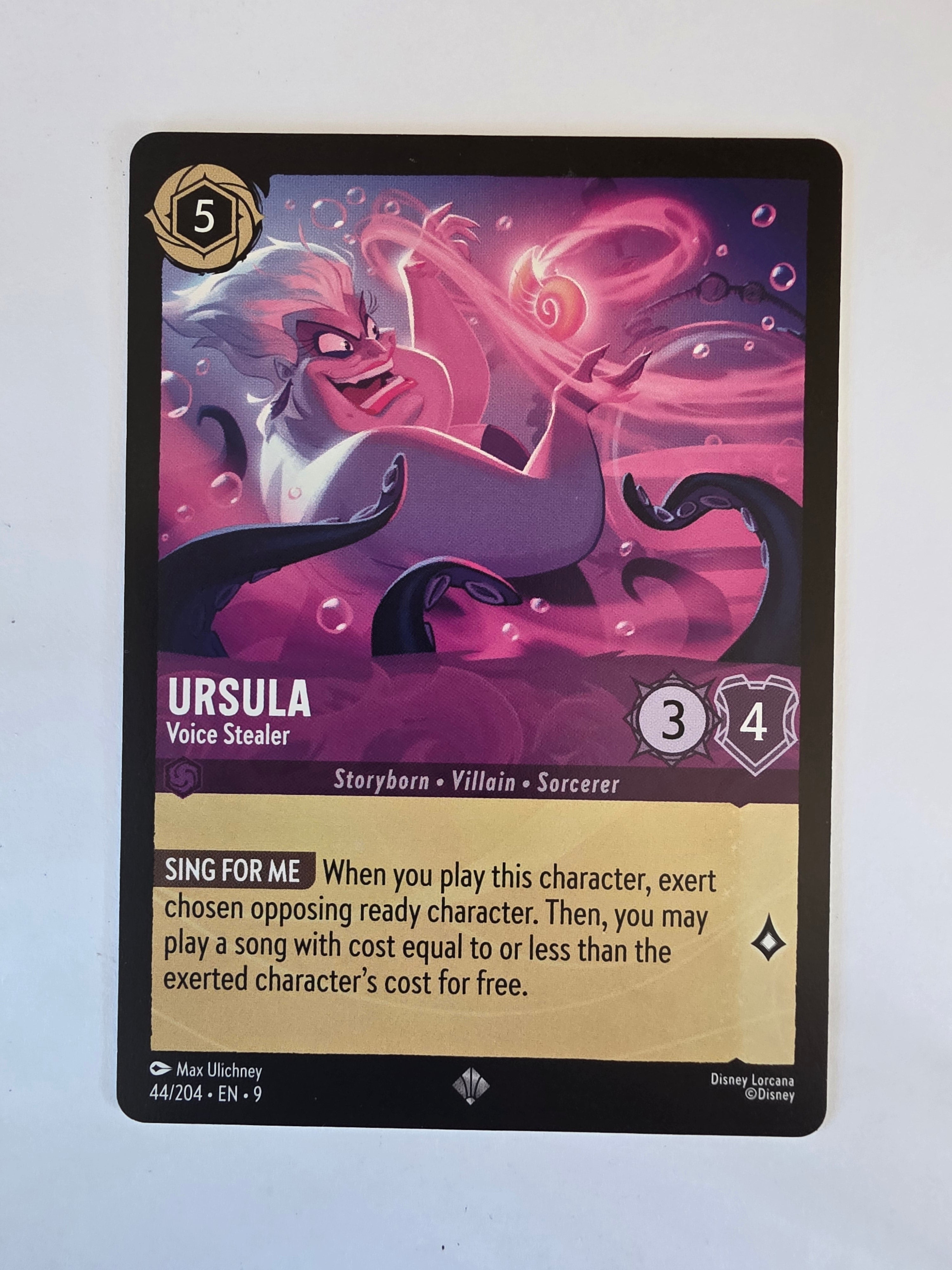 Disney Lorcana | Set 9 Fabled | 44/204 | Ursula - Voice Stealer | Super Rare