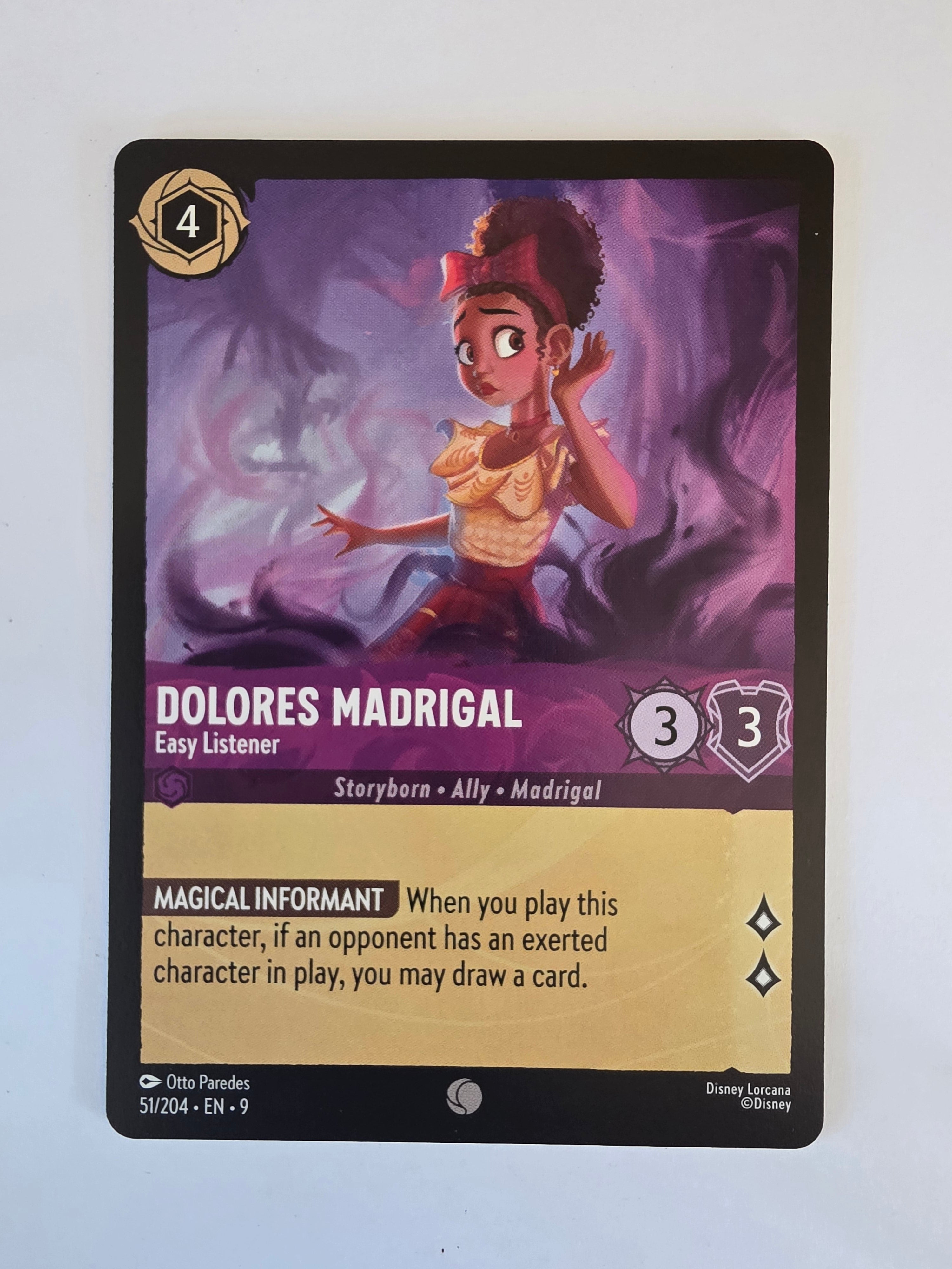 Disney Lorcana | Fabled | 51/204 | Dolores Madrigal - Easy Listener | Common
