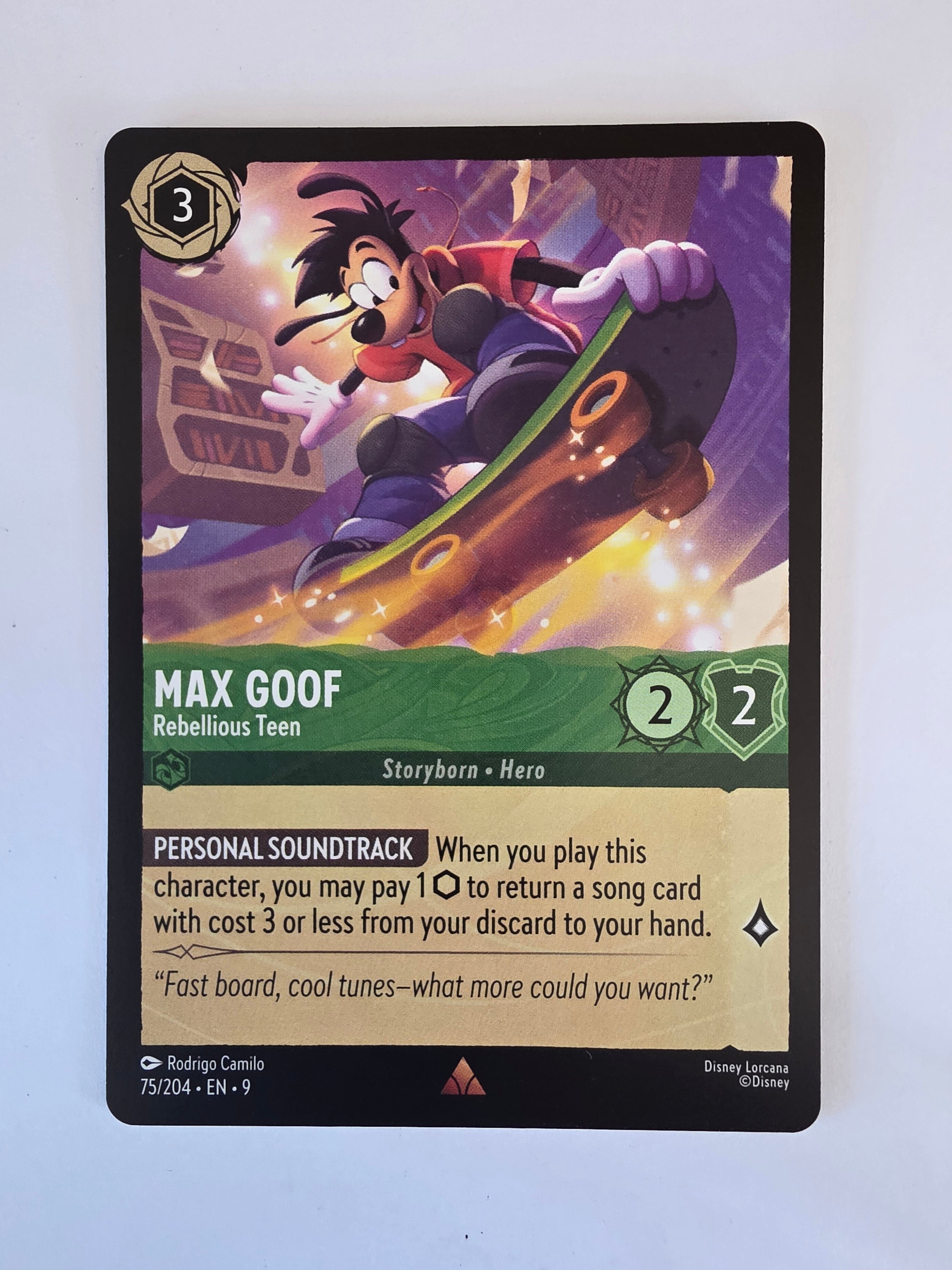 Disney Lorcana | Set 9 Fabled | 75/204 | Max Goof - Rebellious Teen | Rare