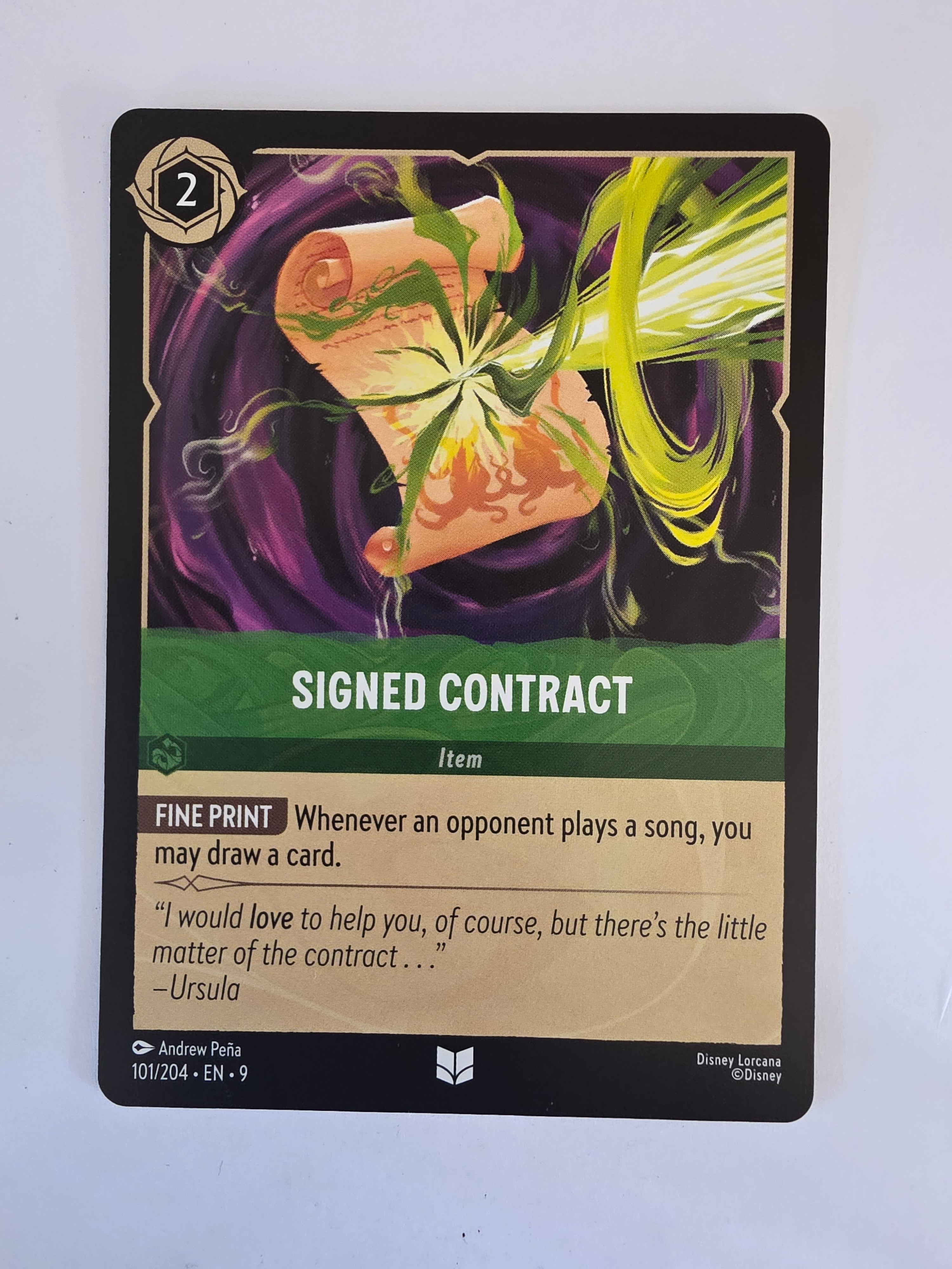 Disney Lorcana | Set 9 Fabled | 101/204 | Signed Contract | Uncommon