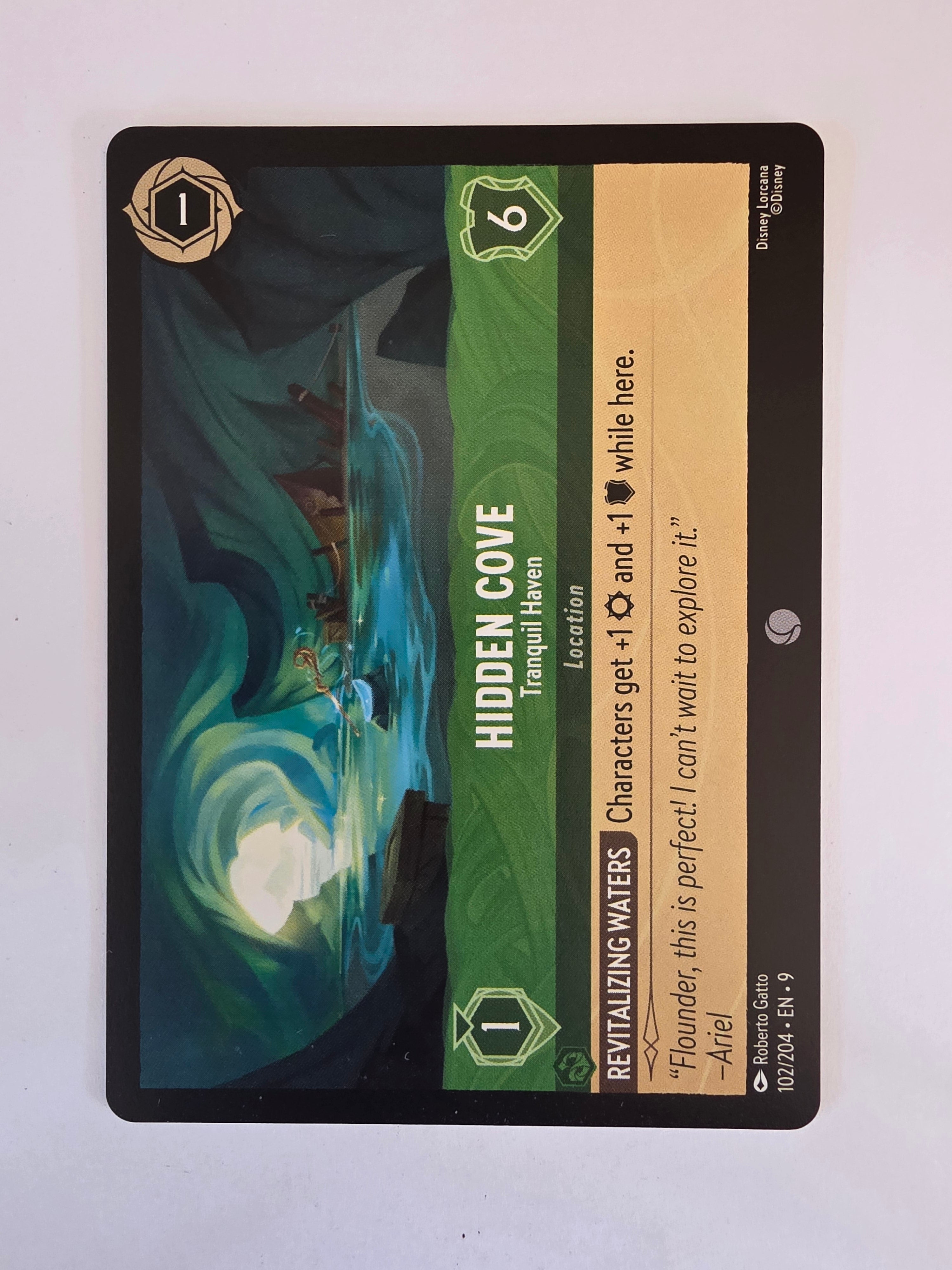 Disney Lorcana | Set 9 Fabled | 102/204 | Hidden Cover - Tranquil Haven | Common