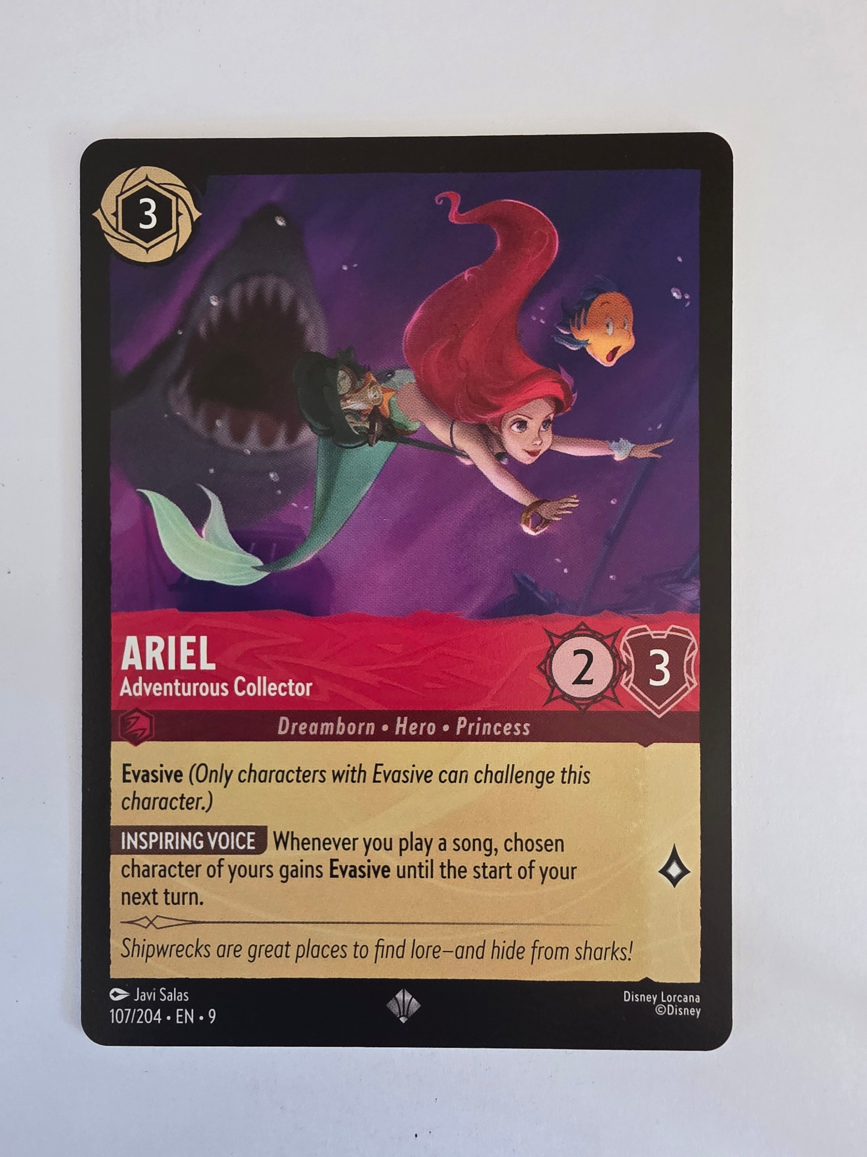 Disney Lorcana | Set 9 Fabled | 107/204 | Ariel-Adventurous Collector|Super Rare