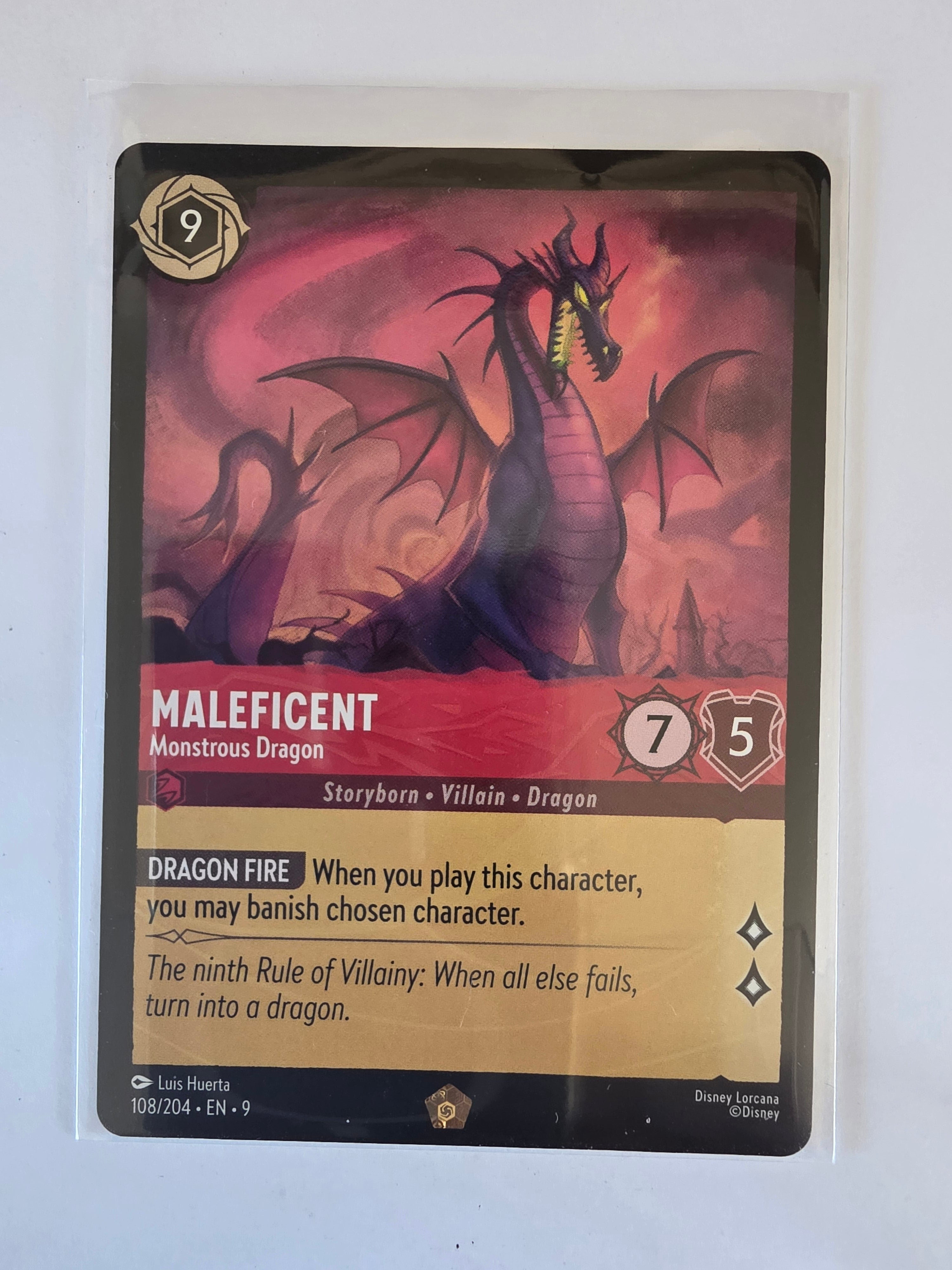 Disney Lorcana | Fabled | 108/204 | Maleficent - Monstrous Dragon | Legendary
