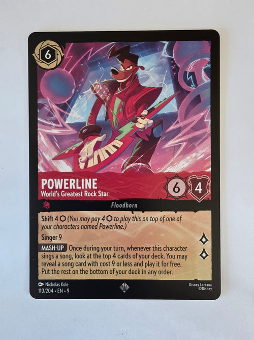 lorcana fabled rare cards Disney 110/204 Powerline Disney Lorcana: Fabled Store Championship