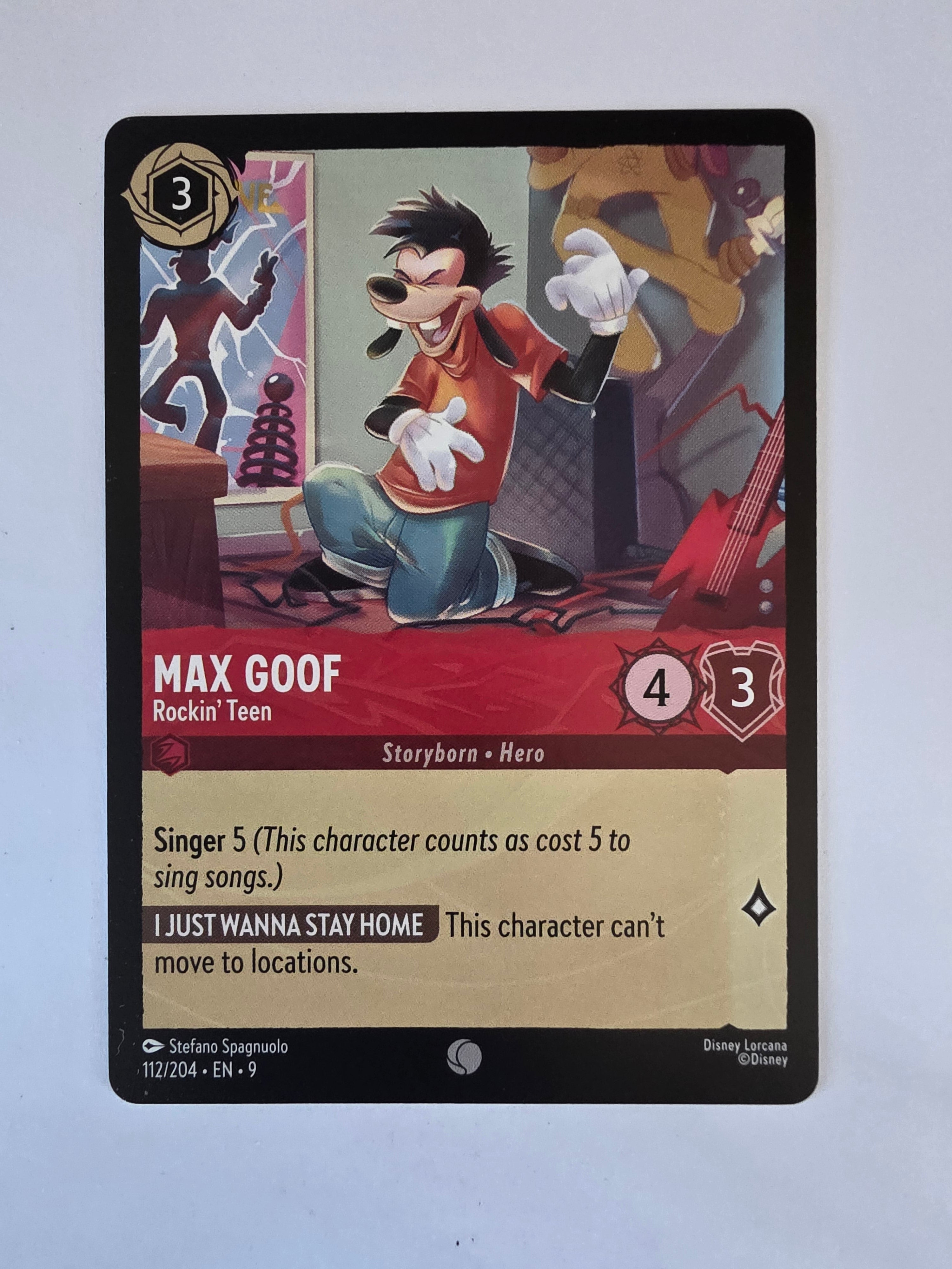 Disney Lorcana | Set 9 Fabled | 112/204 | Max Goof - Rockin' Teen | Common