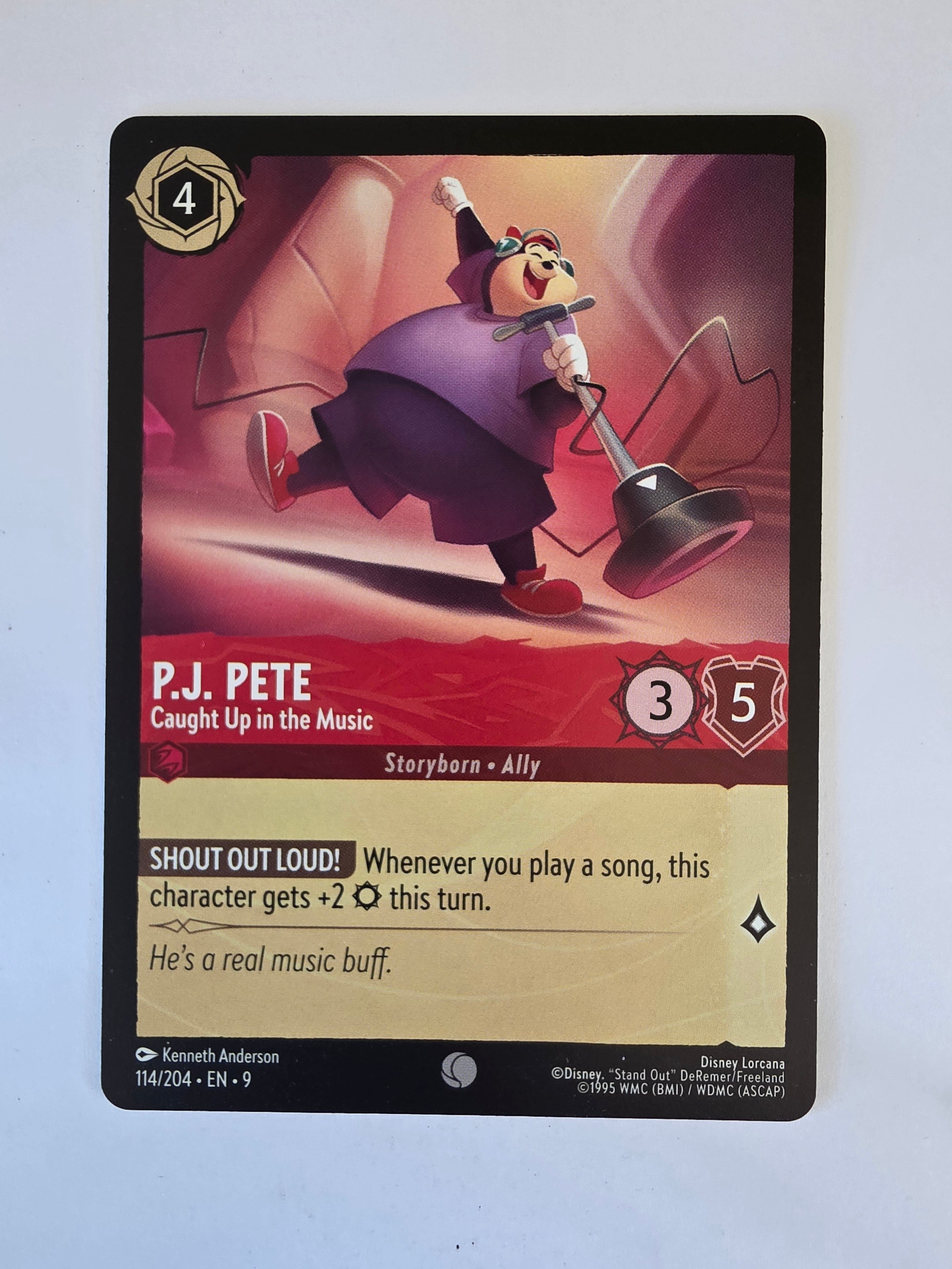 Disney Lorcana | Fabled | 114/204 | P.J. Pete - Caught Up in the Music | Common