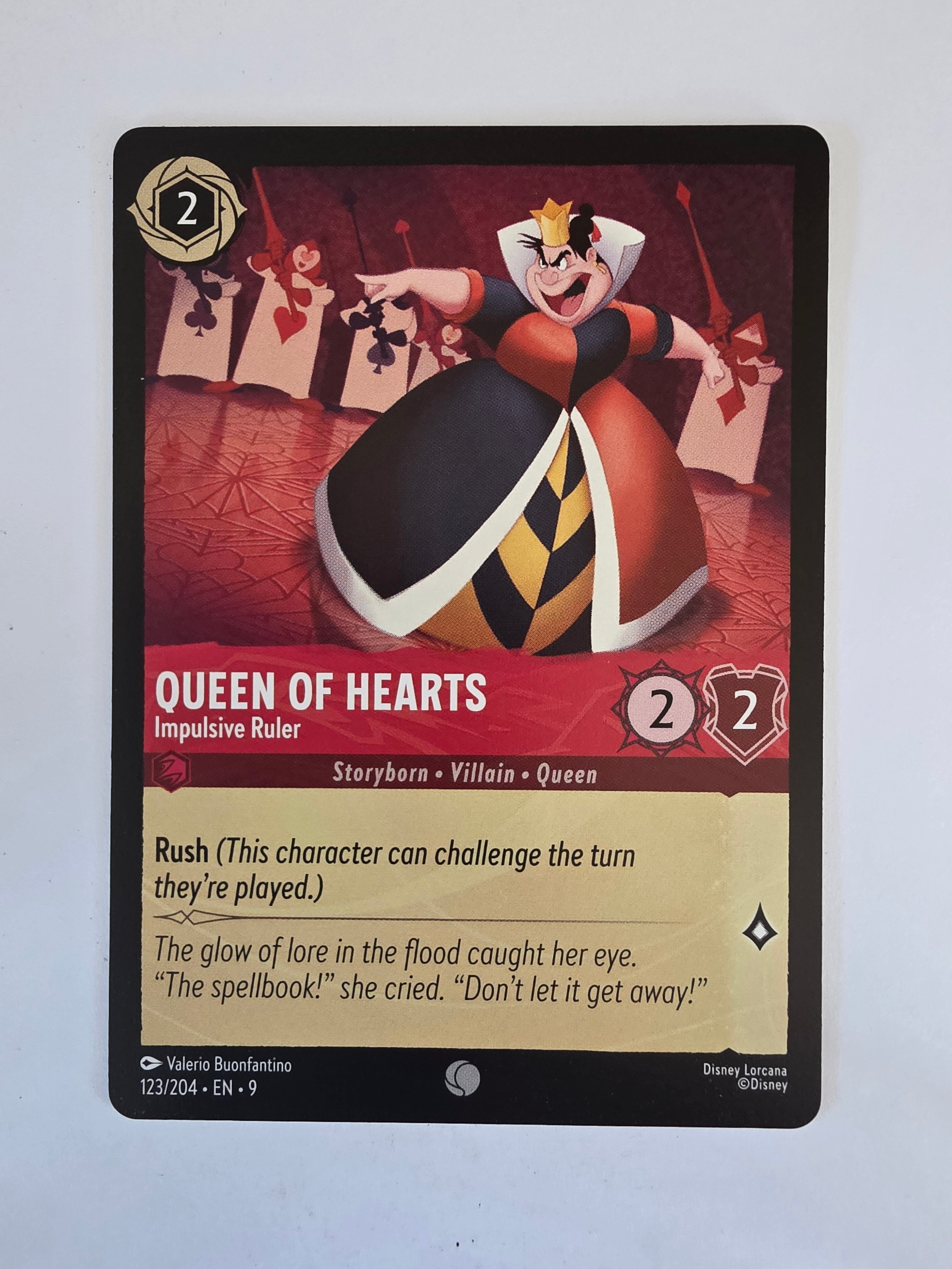 Disney Lorcana | Fabled | 123/204 | Queen of Hearts - Impulsive Ruler | Common