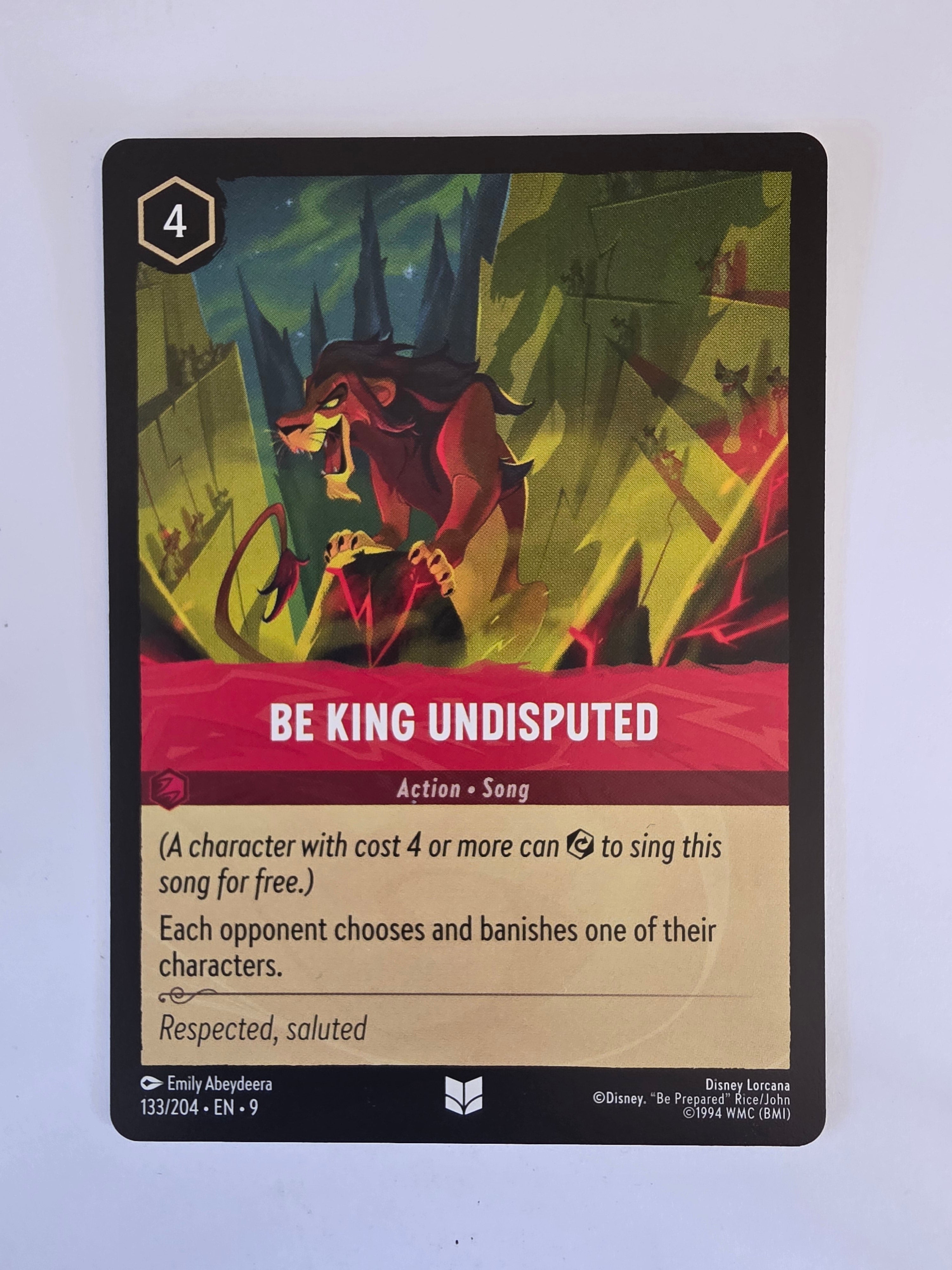 Disney Lorcana | Set 9 Fabled | 133/204 | Be King Undisputed | Rare