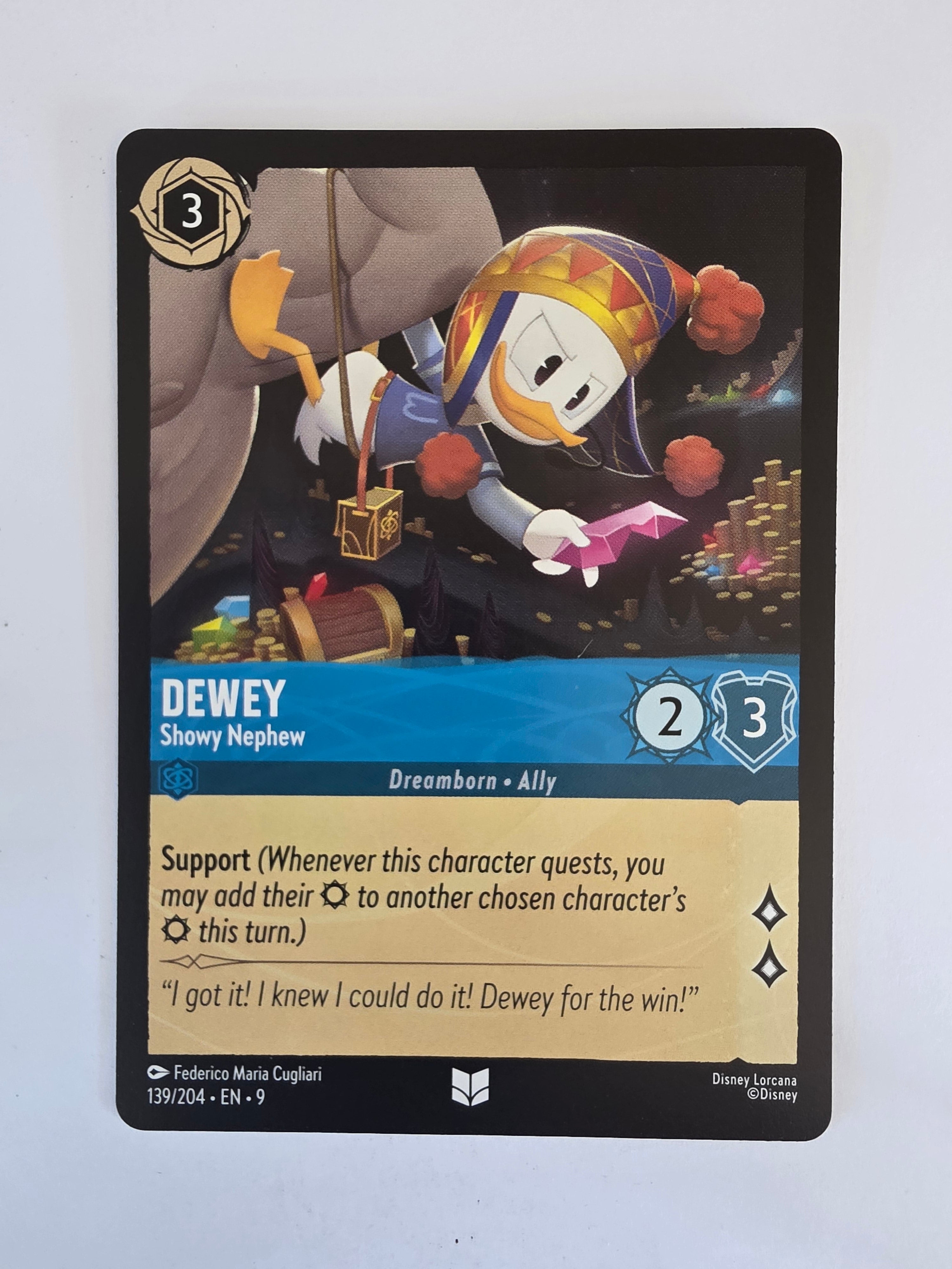 Disney Lorcana | Set 9 Fabled | 139/204 | Dewey - Showy Nephew | Uncommon
