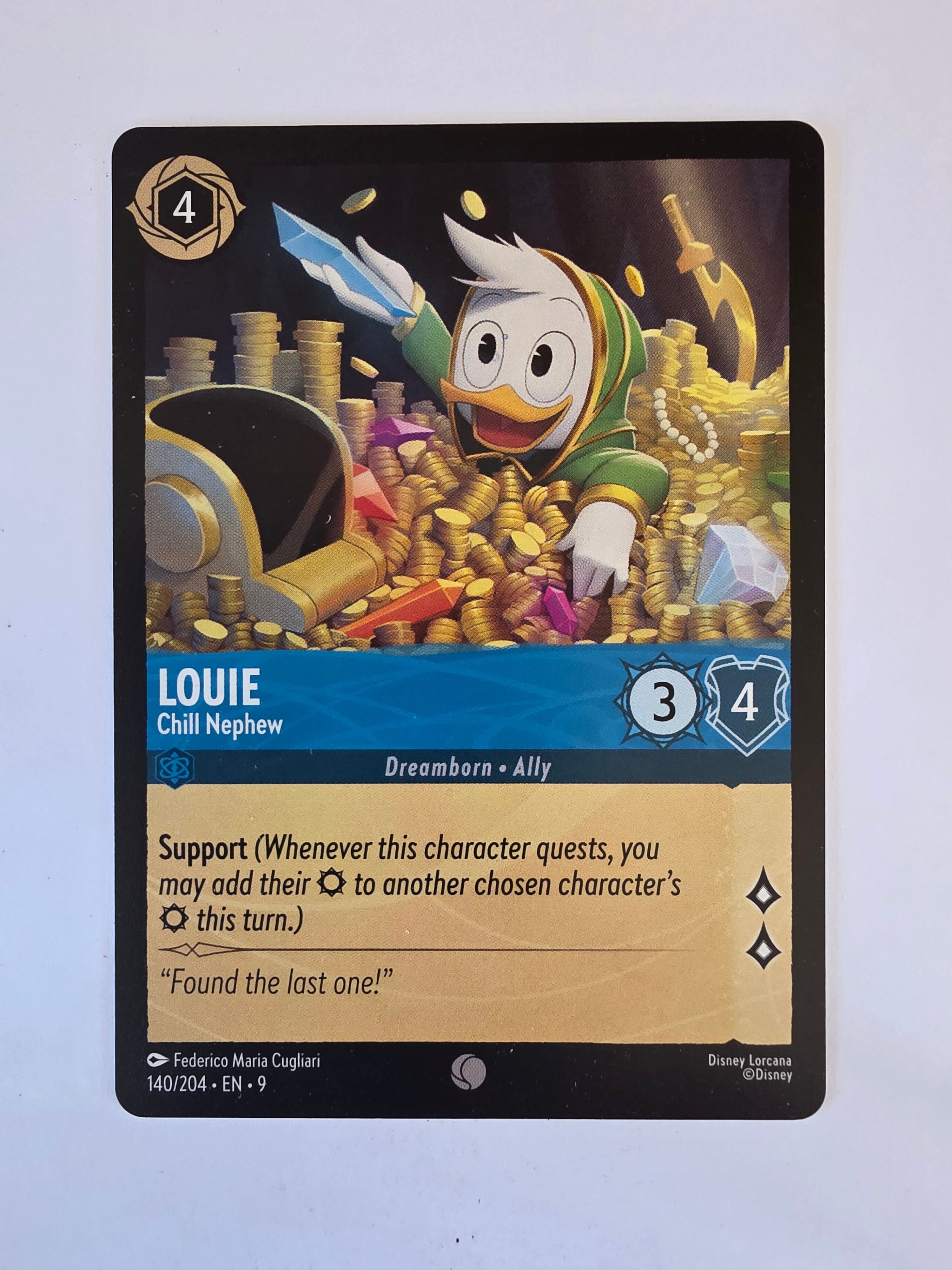 Disney Lorcana | Set 9 Fabled | 140/204 | Louie - Chill Nephew | Common