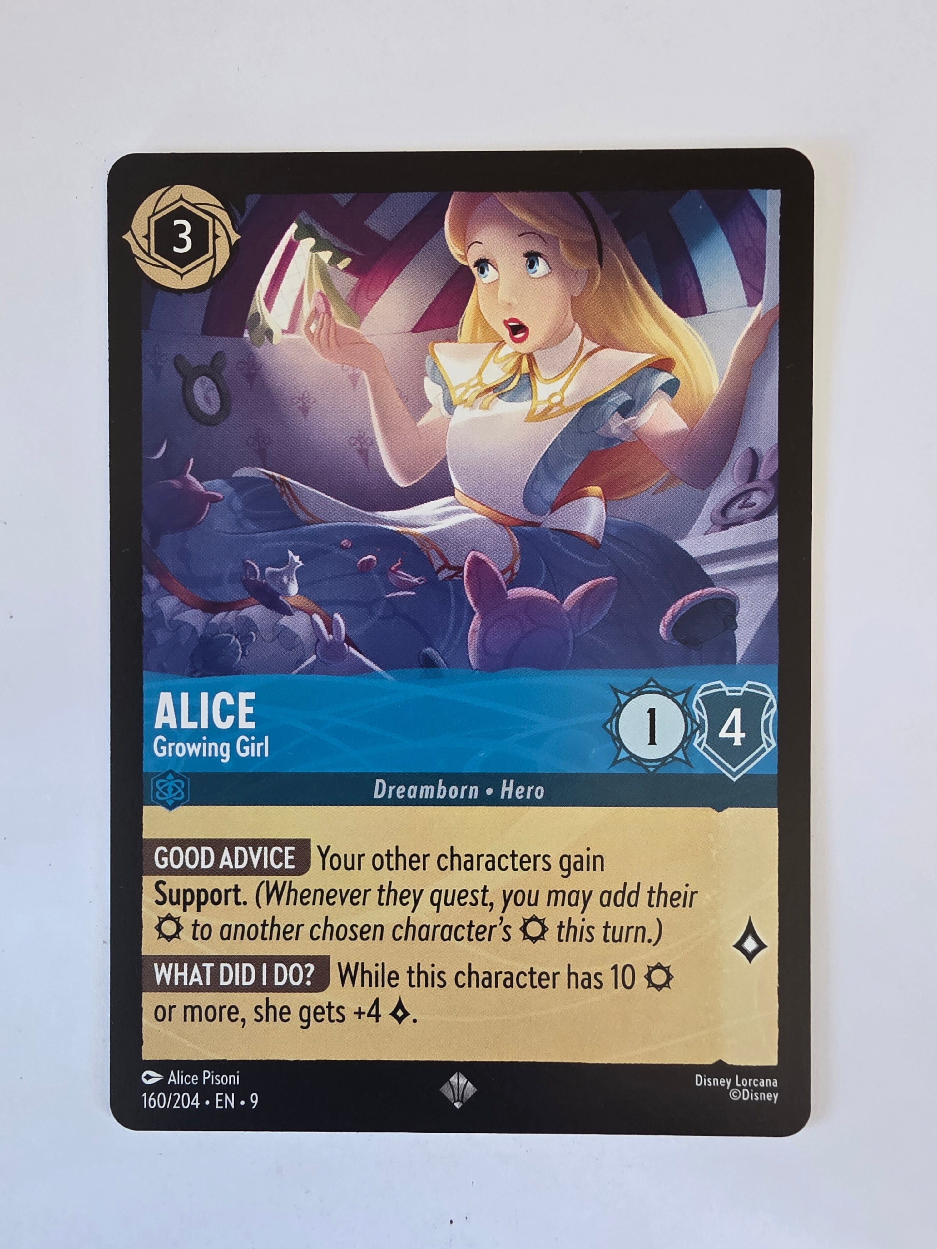 Disney Lorcana | Set 9 Fabled | 160/204 | Alice - Growing Girl | Super Rare
