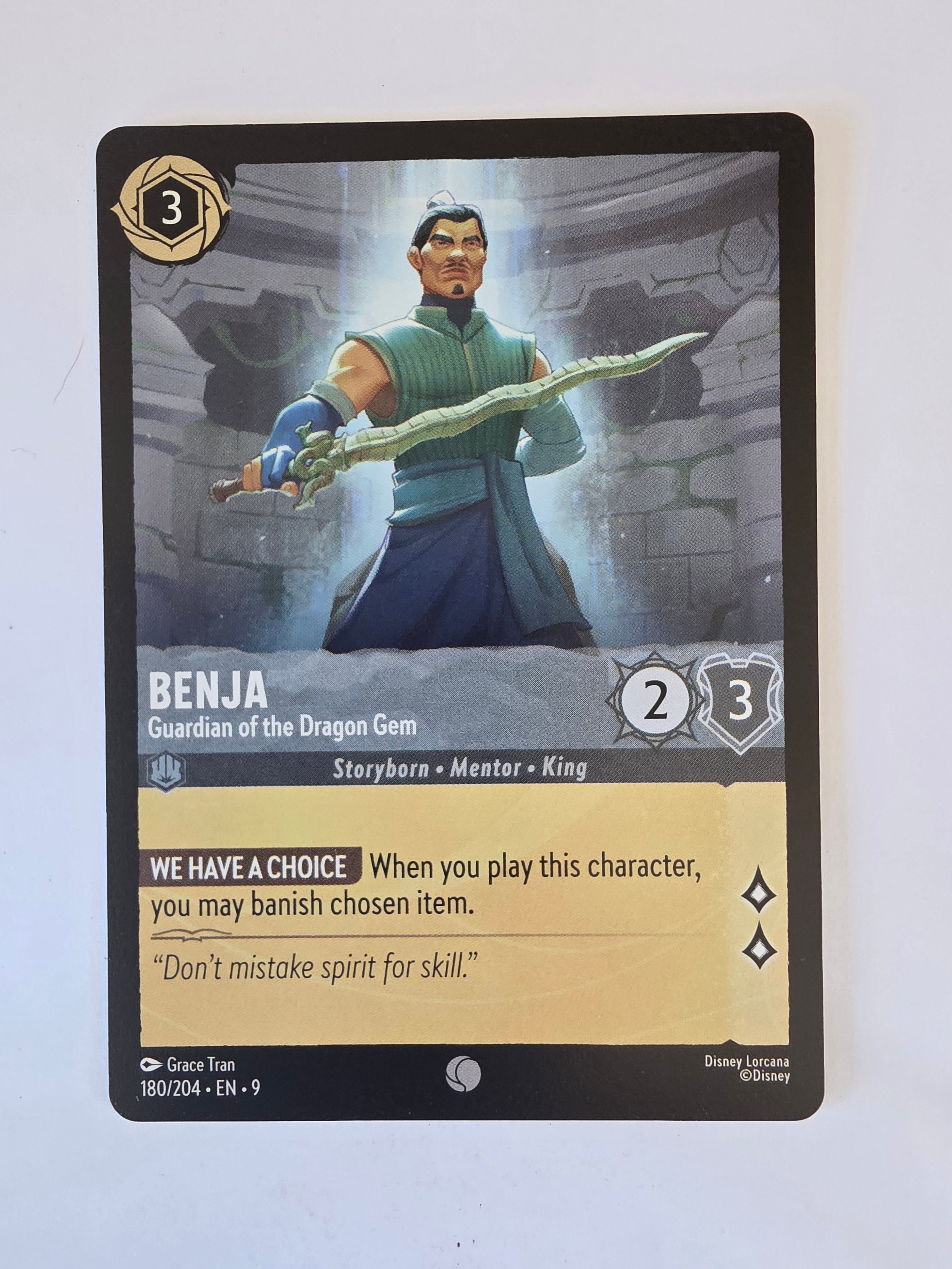 Disney Lorcana | Fabled | 180/204 | Benja - Guardian of the Dragon Gem | Common