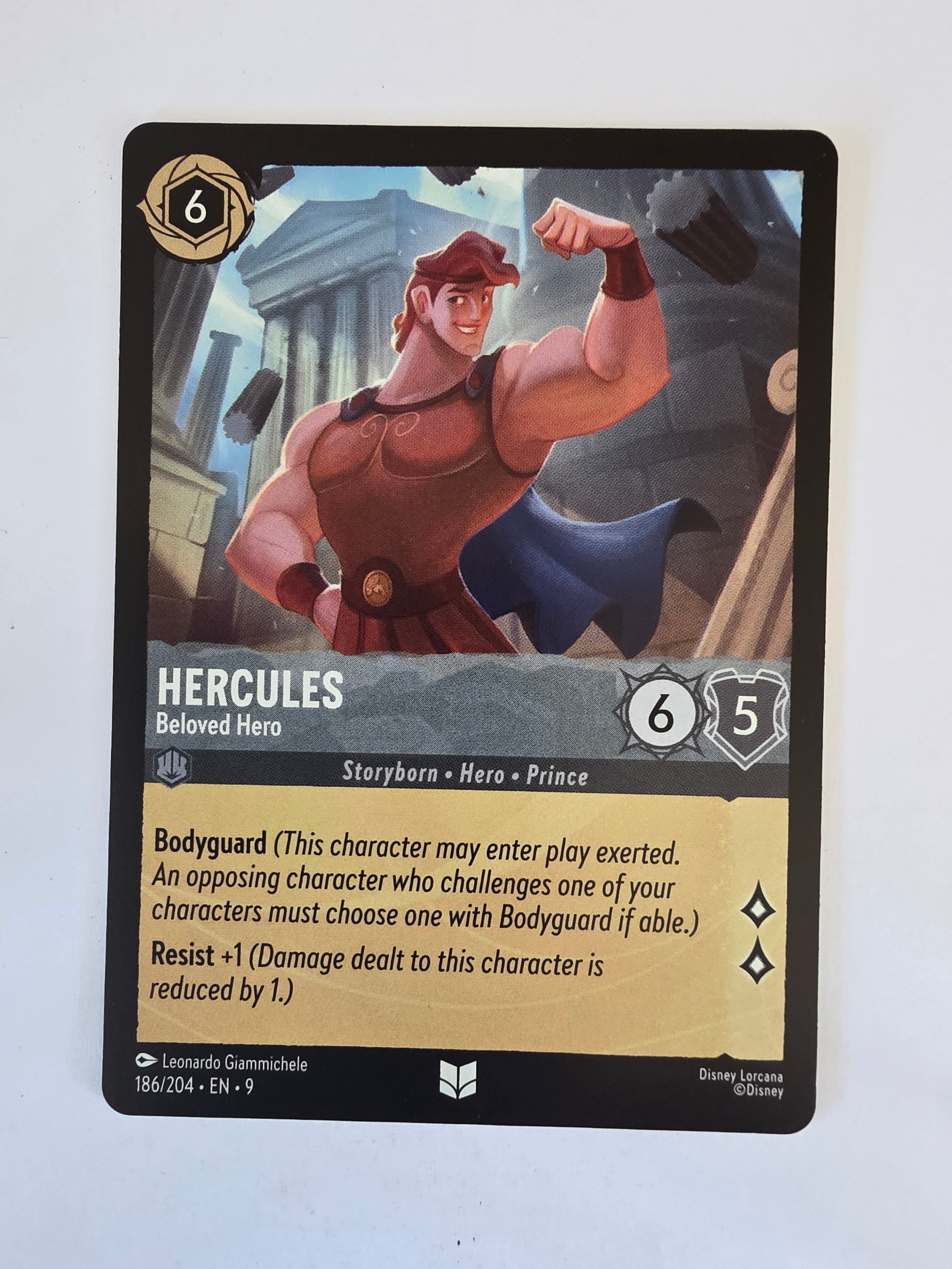 Disney Lorcana | Set 9 Fabled | 186/204 | Hercules - Beloved Hero | Uncommon
