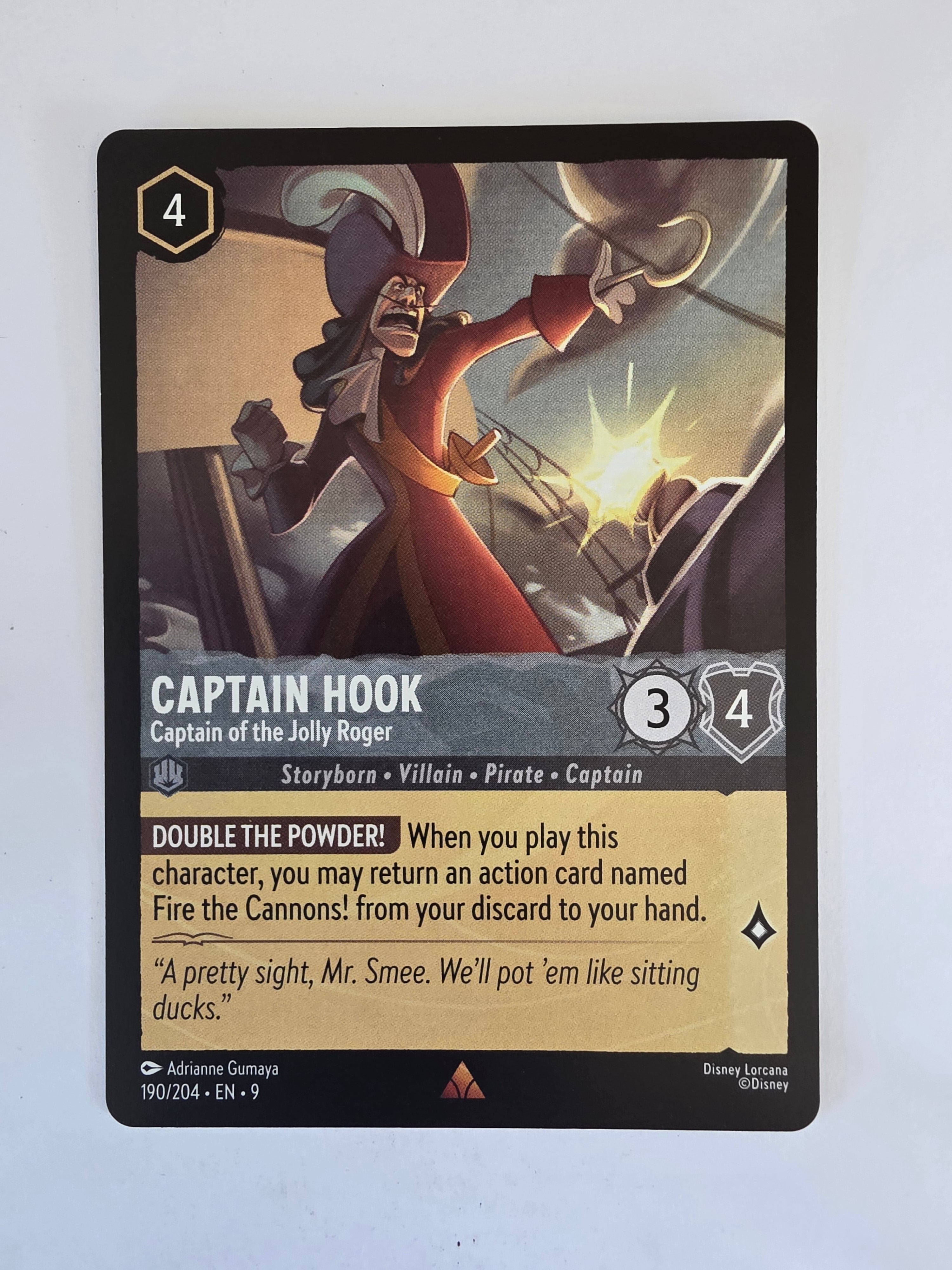 Disney Lorcana Fabled 190/204 | Captain Hook - Captain of the Jolly Roger | Rare