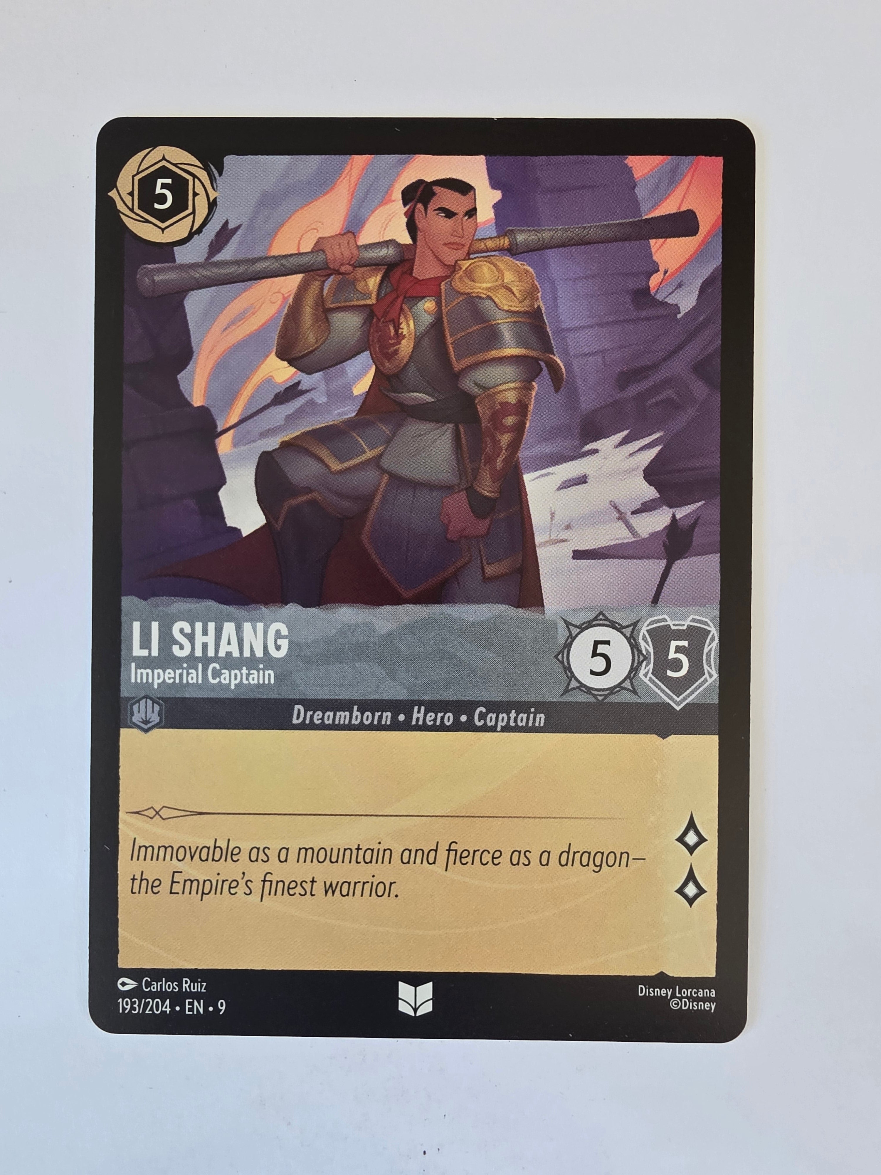 Disney Lorcana | Set 9 Fabled | 193/204 | Li Shang - Imperial Captain | Uncommon