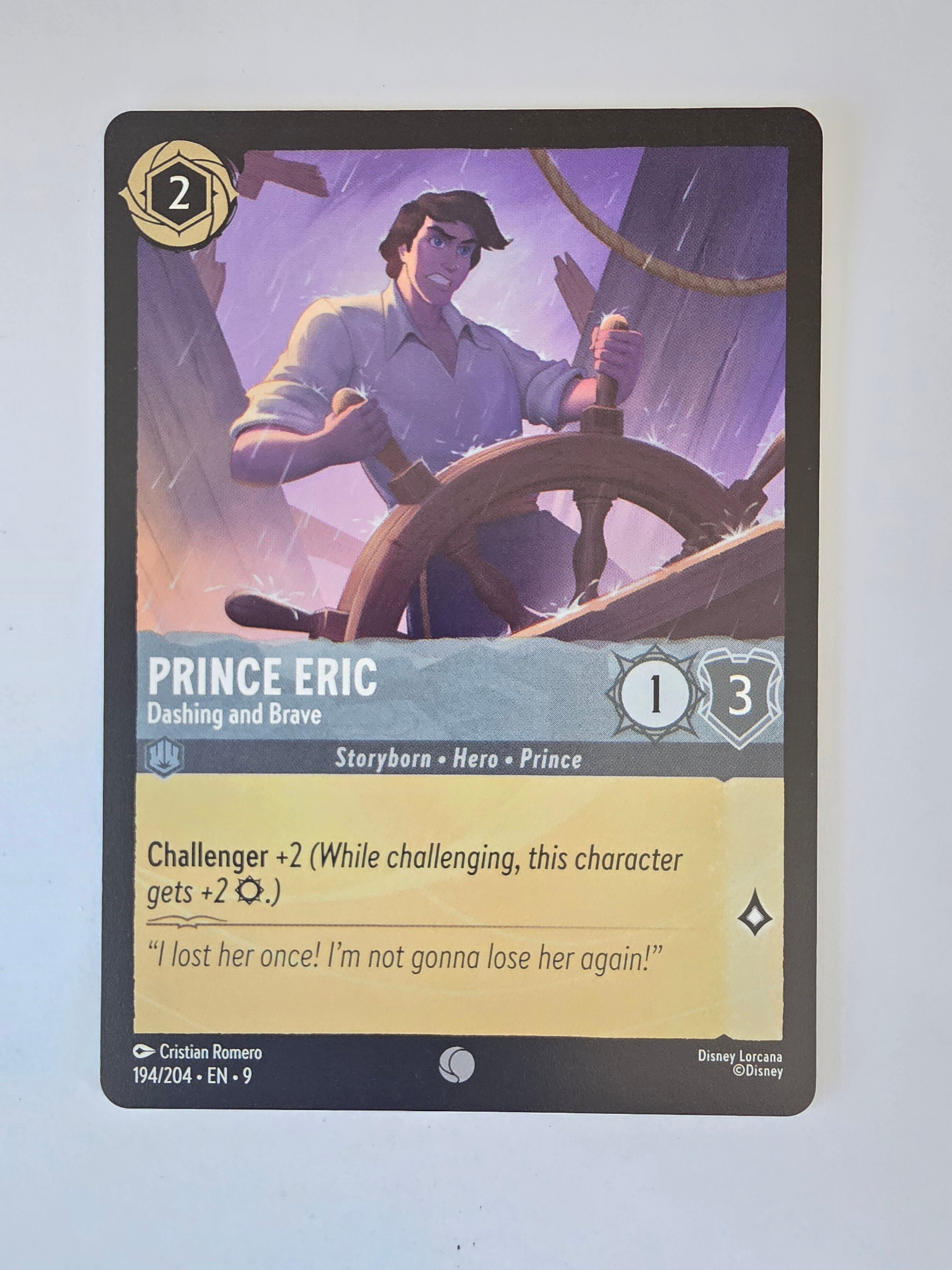Disney Lorcana | Fabled | 194/204 | Prince Eric - Dashing and Brave | Common