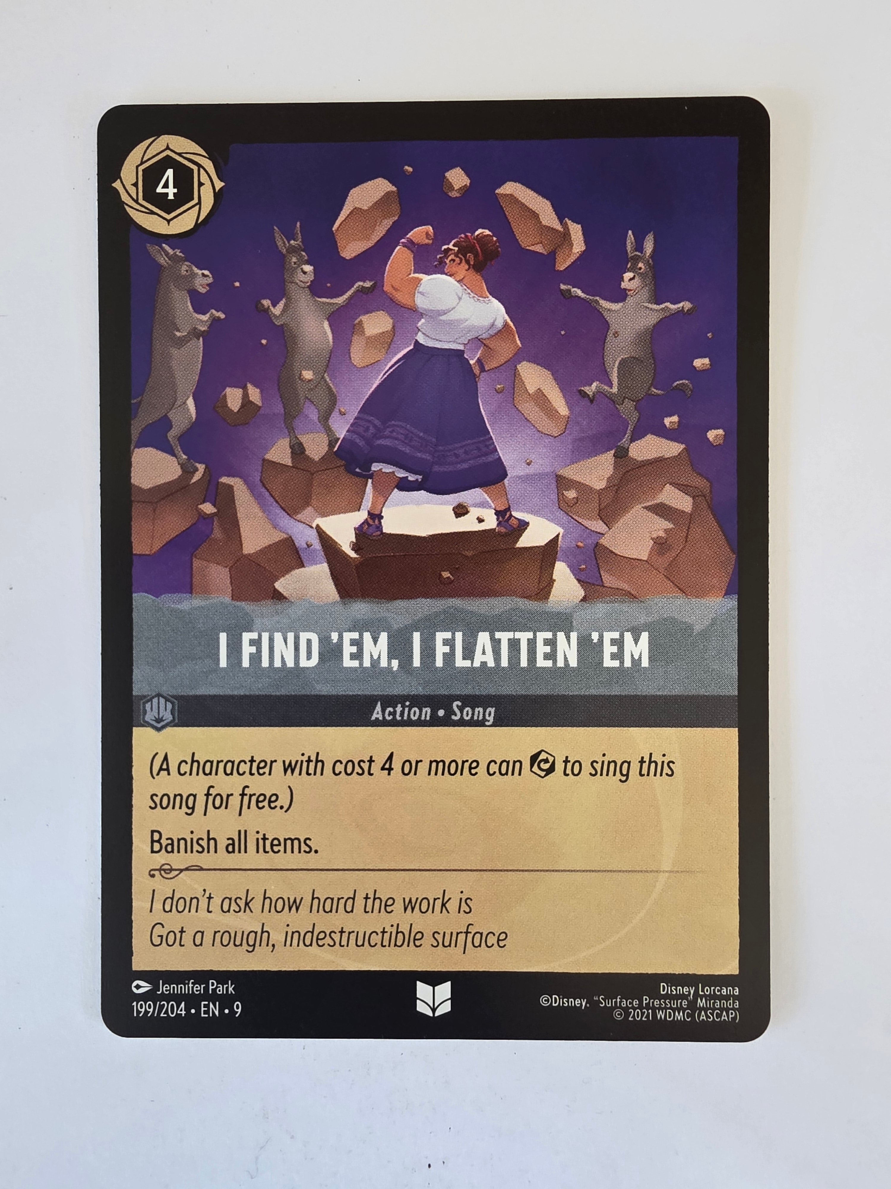 Disney Lorcana | Set 9 Fabled | 199/204 | I Find 'em, I Flatten 'em | Uncommon