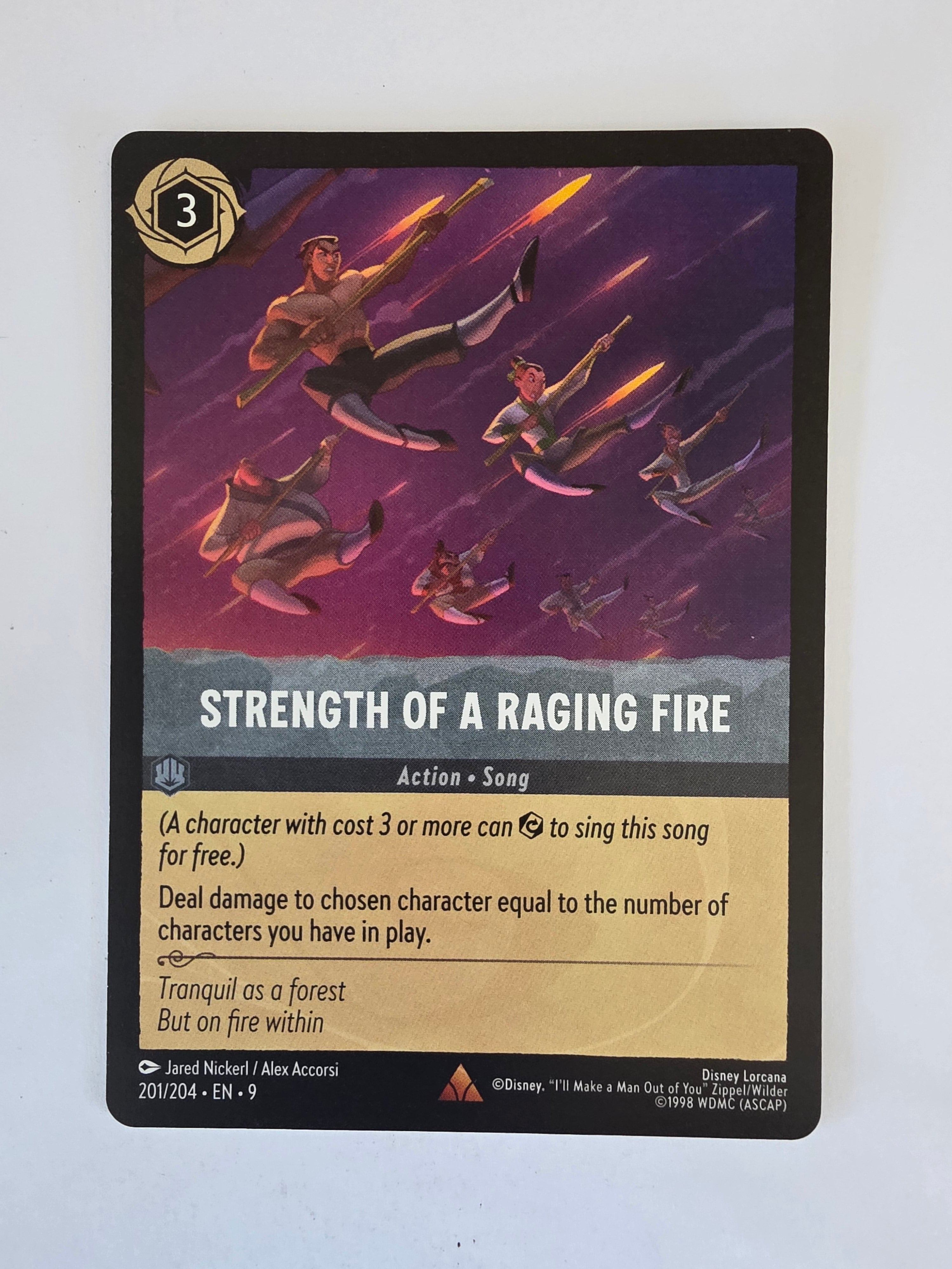 Disney Lorcana | Set 9 Fabled | 201/204 | Strength of a Raging Fire | Rare