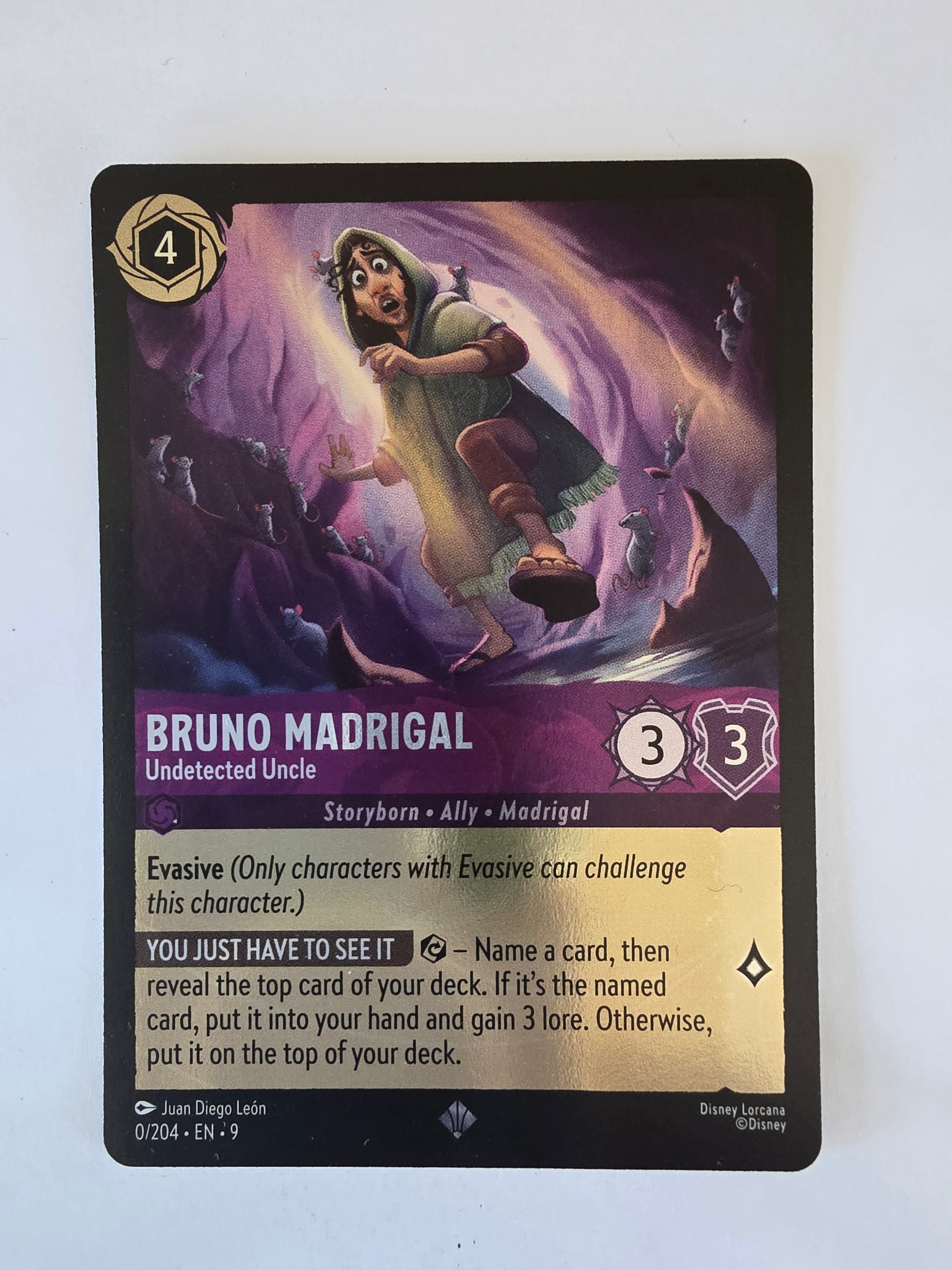 Disney Lorcana|Fabled|0/204|COLDFOIL|Bruno Madrigal-Undetected Uncle|Super Rare