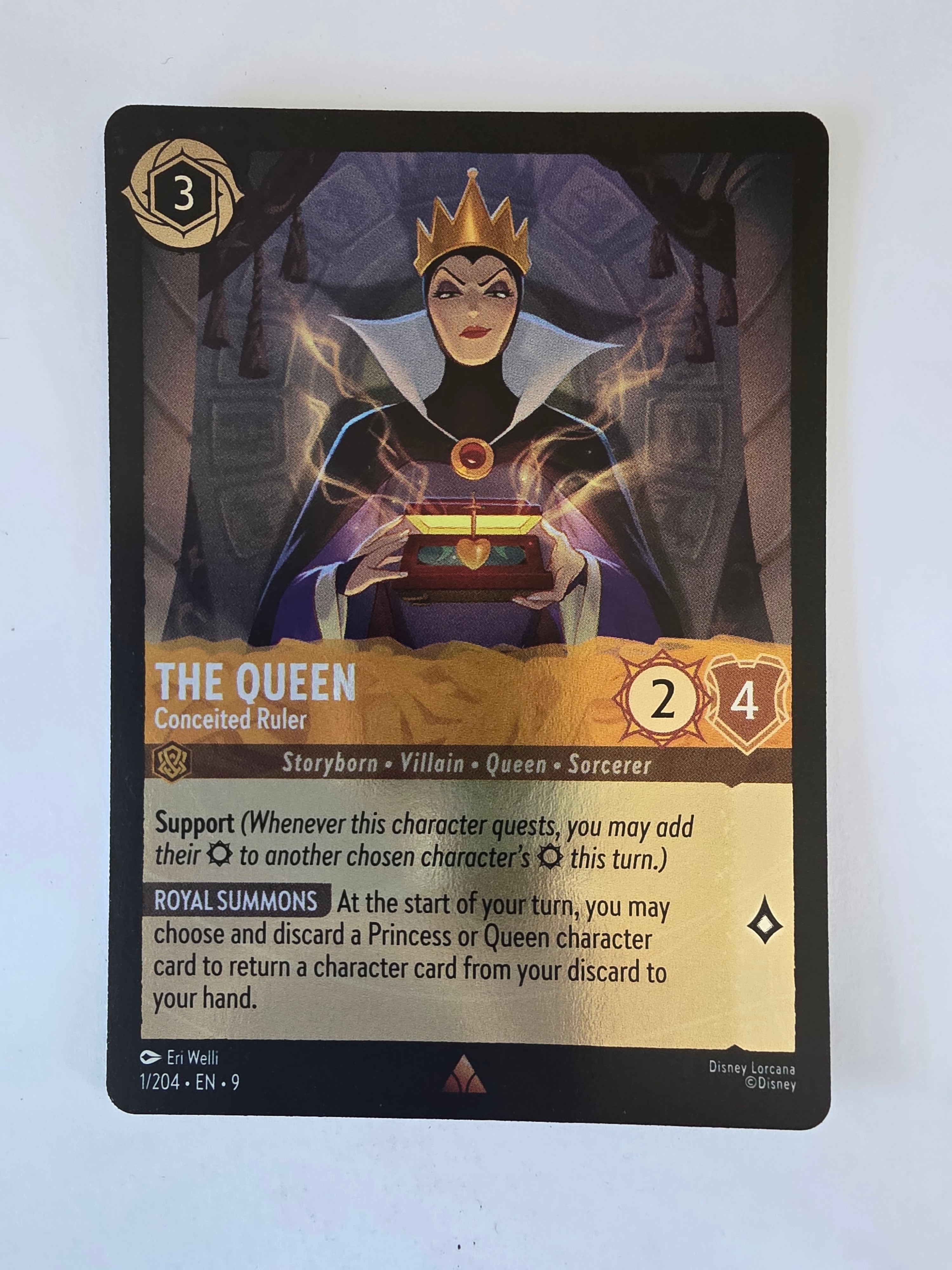 Disney Lorcana | Fabled | 1/204 | COLDFOIL | The Queen - Conceited Ruler | Rare