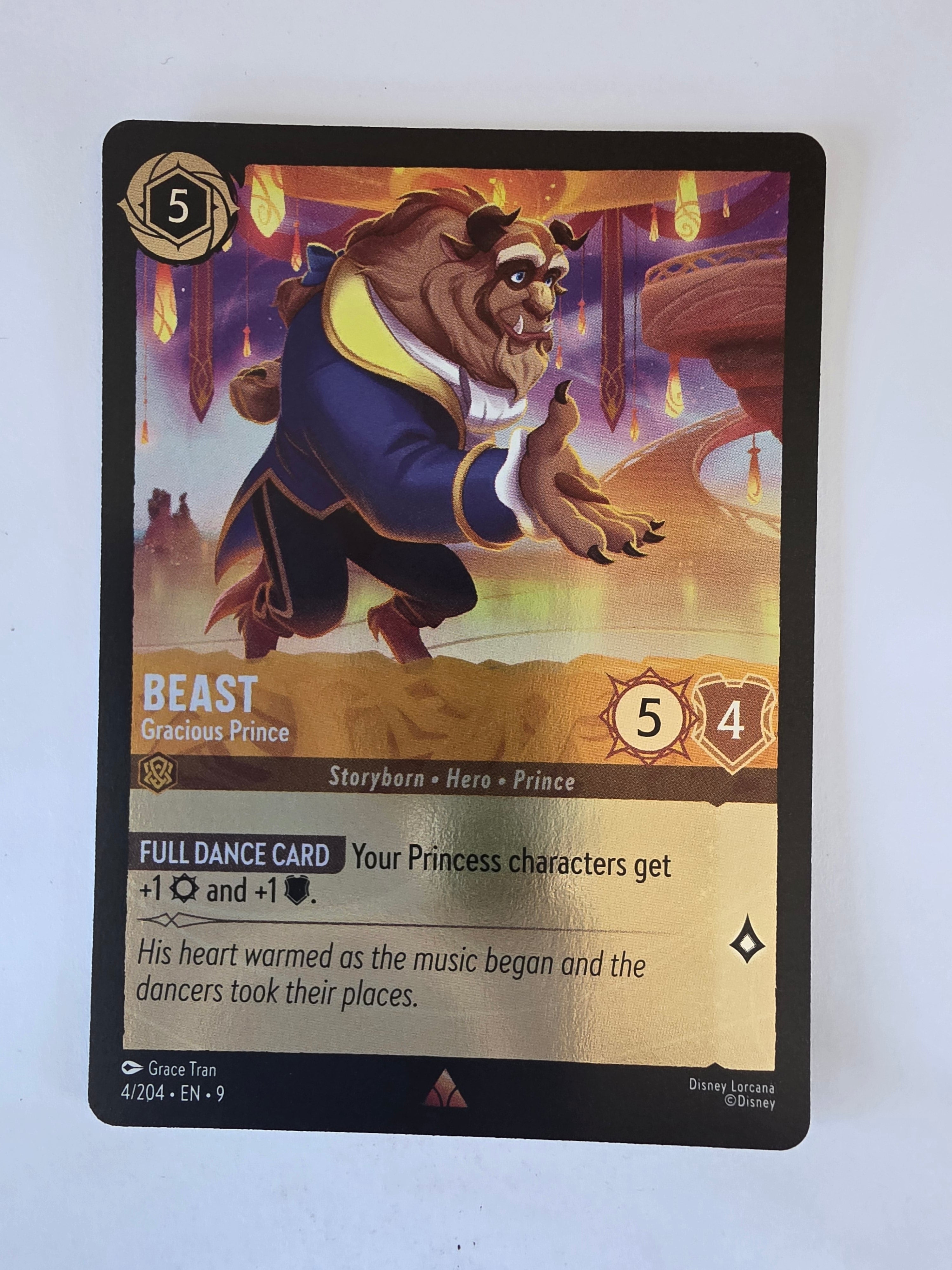 Disney Lorcana | Fabled | 4/204 | COLDFOIL | Beast - Gracious Prince | Rare
