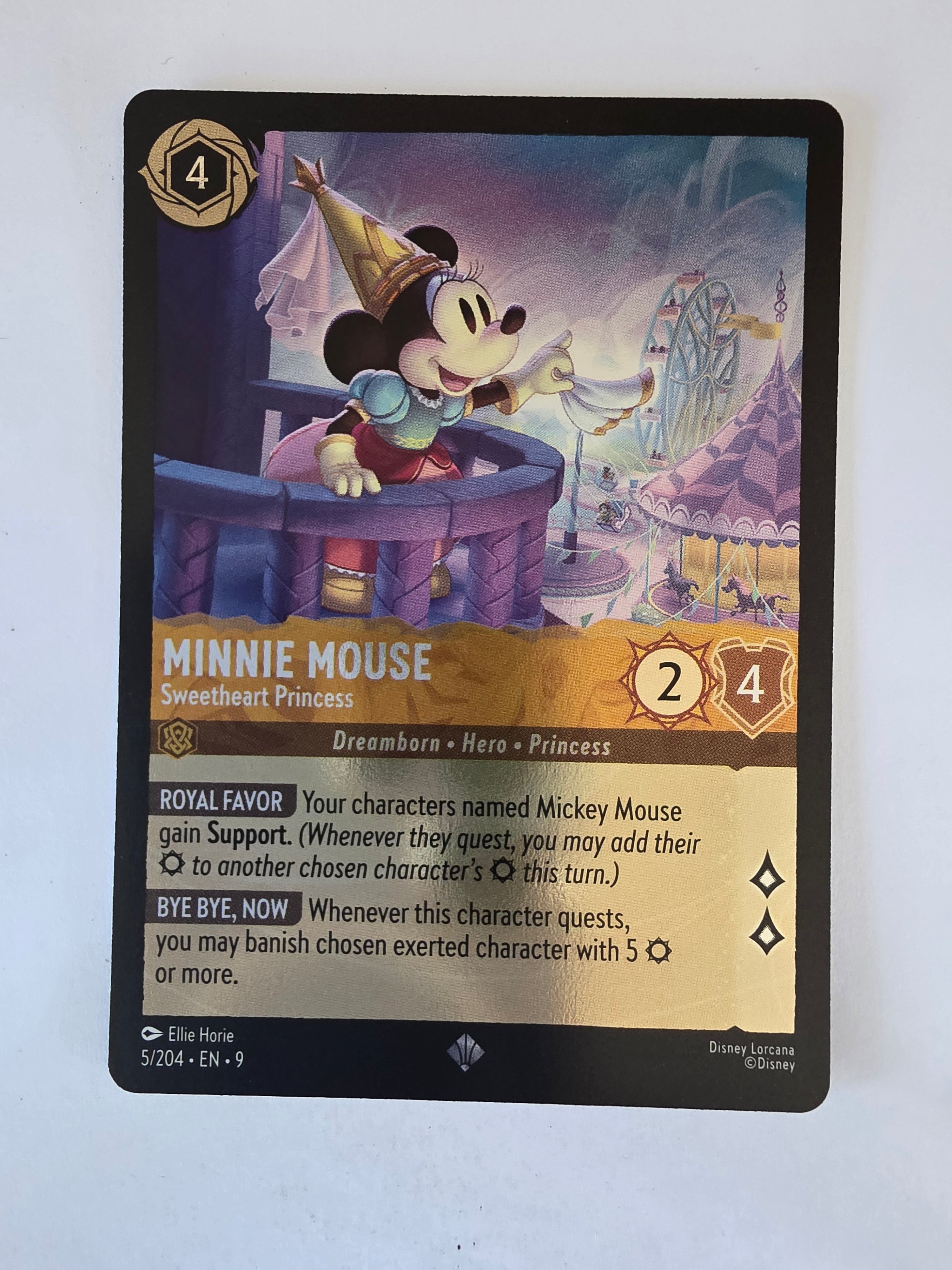 Lorcana |Fabled 5/204 |COLDFOIL |Minnie Mouse - Sweetheart Princess |Super Rare