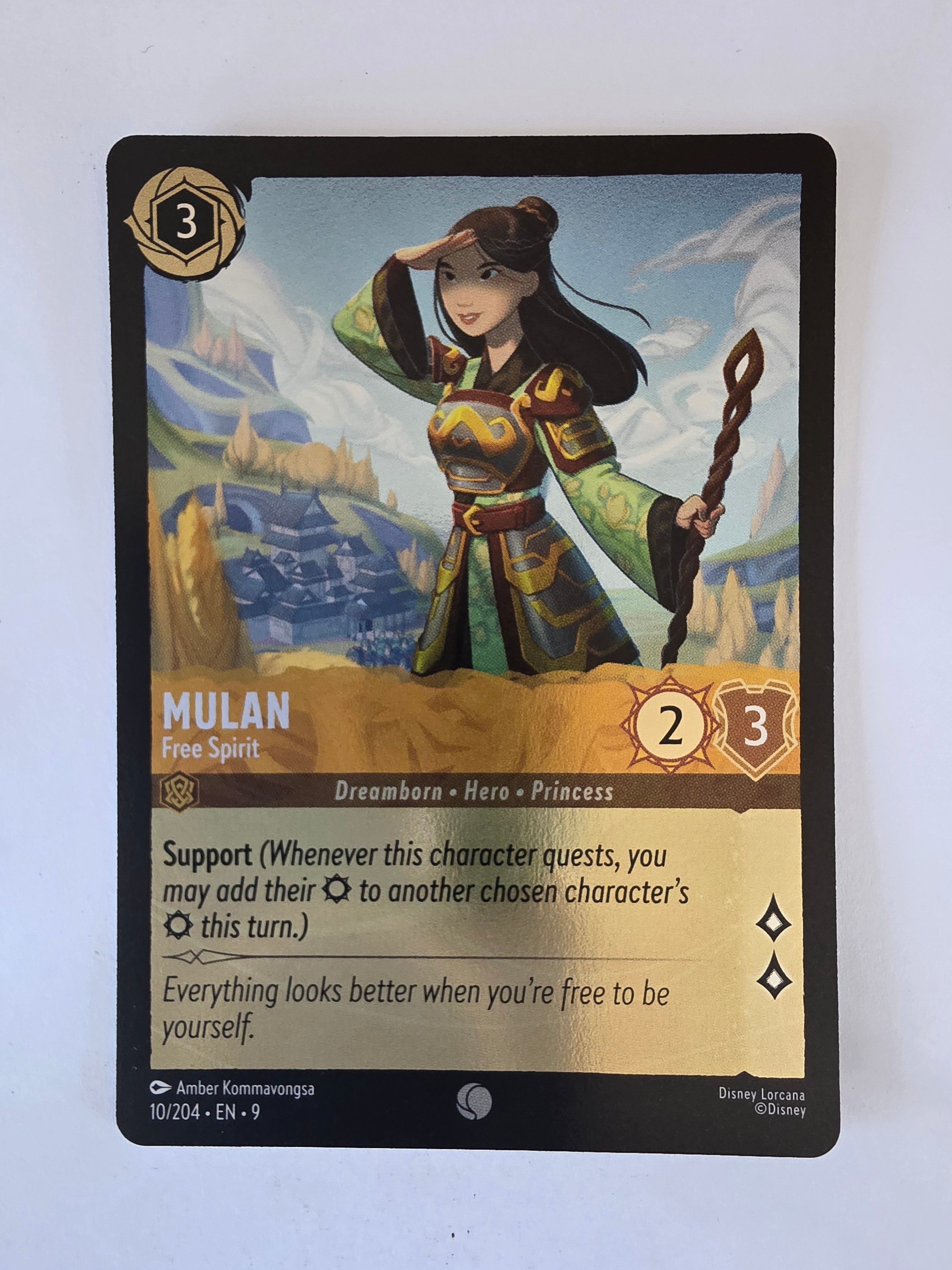 Disney Lorcana | Fabled | 10/204 | COLDFOIL | Mulan - Free Spirit | Common