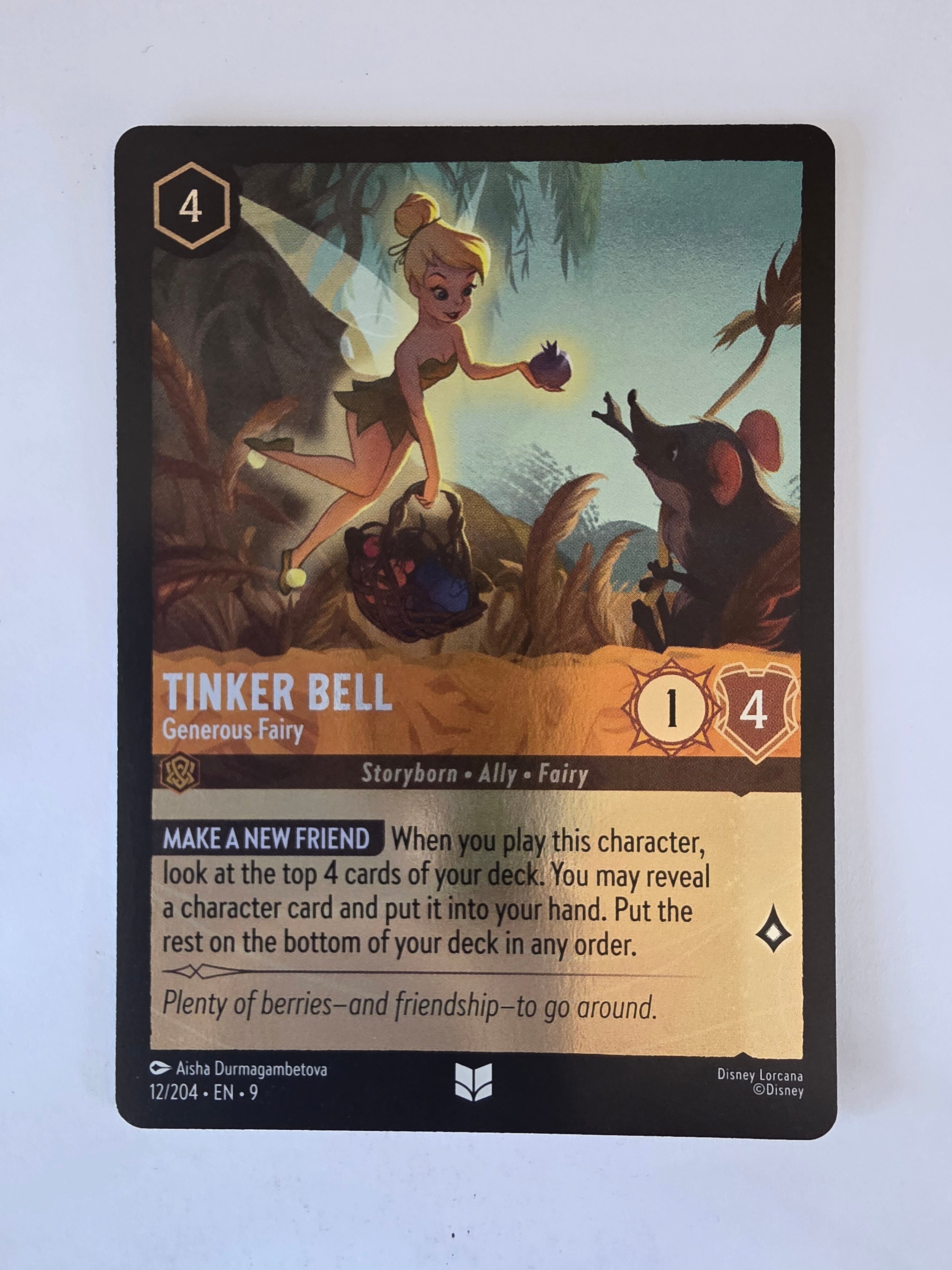 Disney Lorcana |Fabled |12/204 |COLDFOIL |Tinker Bell - Generous Fairy |Uncommon