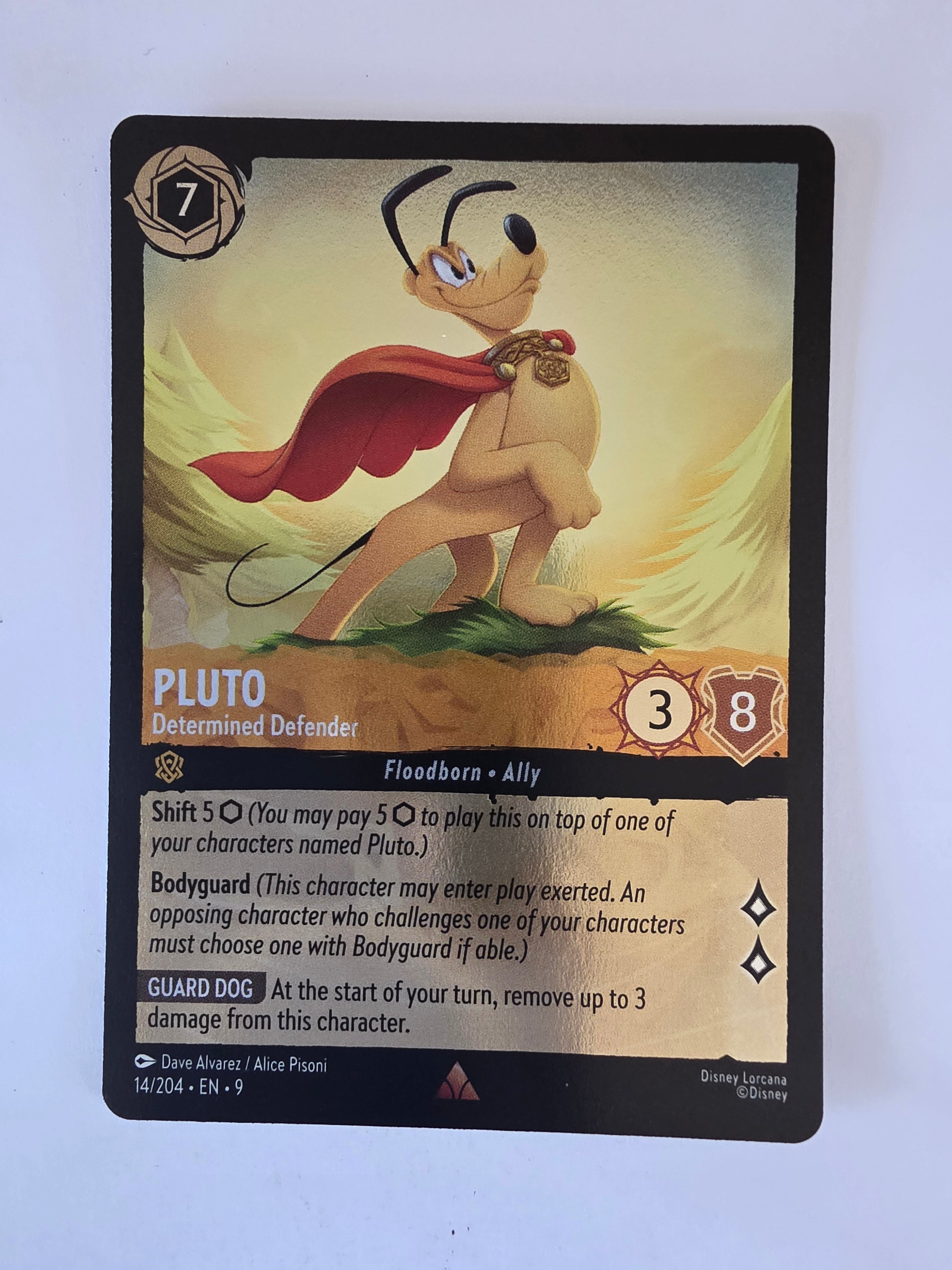 Disney Lorcana | Fabled | 16/204 | COLDFOIL | Pluto - Rescue Dog | Common
