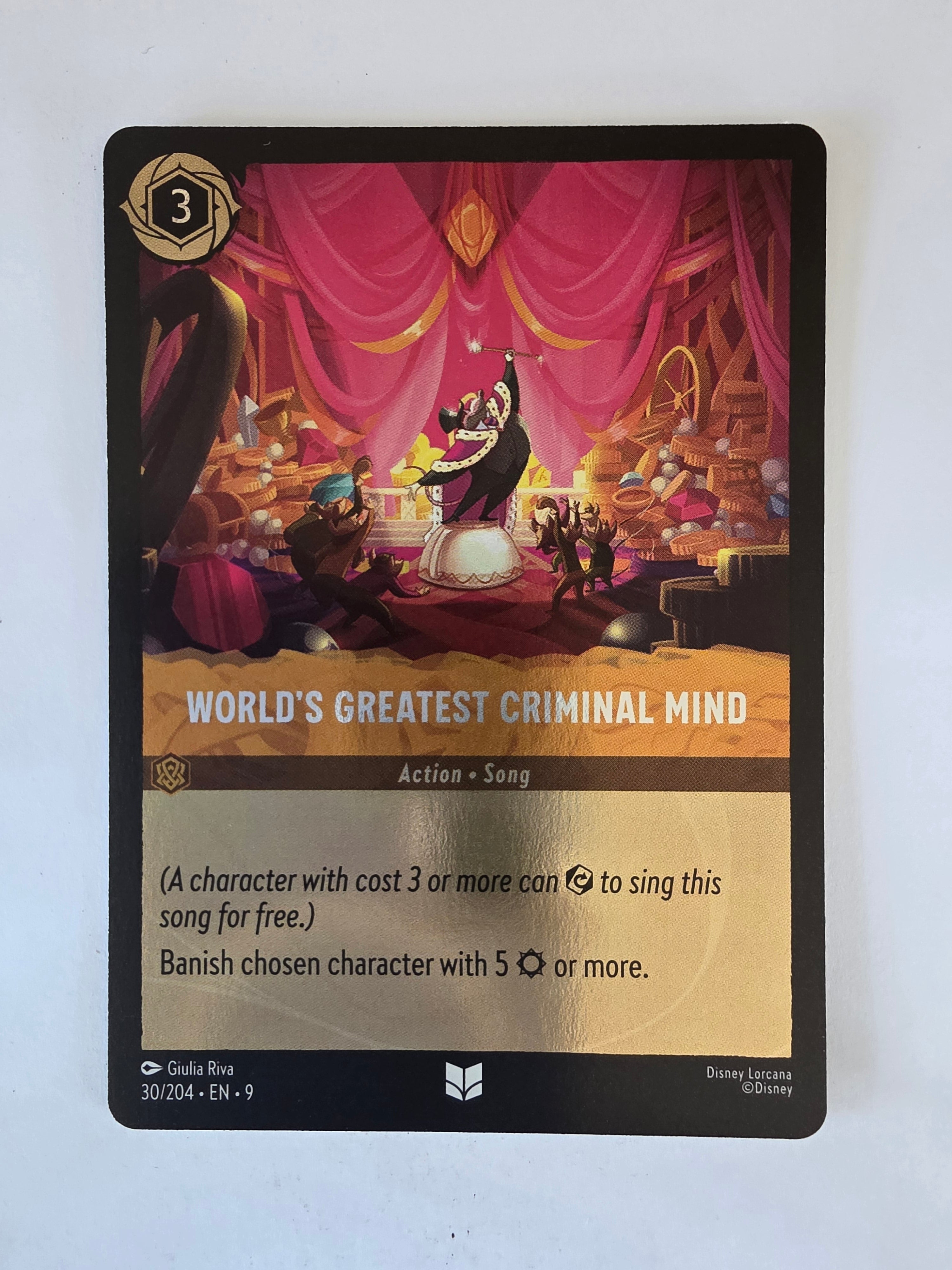 Lorcana |Fabled |30/204 |COLDFOIL |World's Greatest Criminal Mind |Uncommon