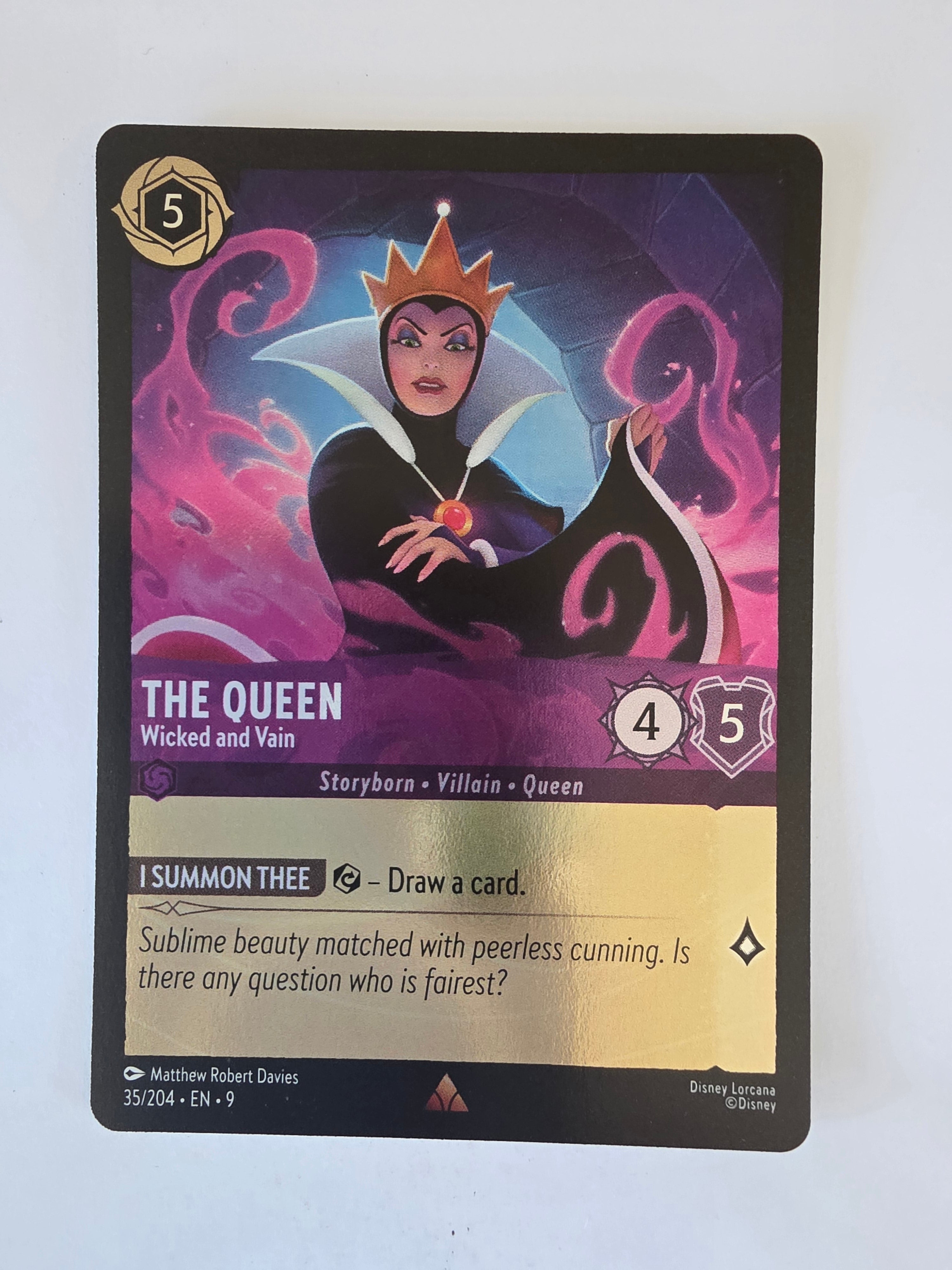 Disney Lorcana | Fabled | 35/204 | COLDFOIL | The Queen - Wicked and Vain | Rare