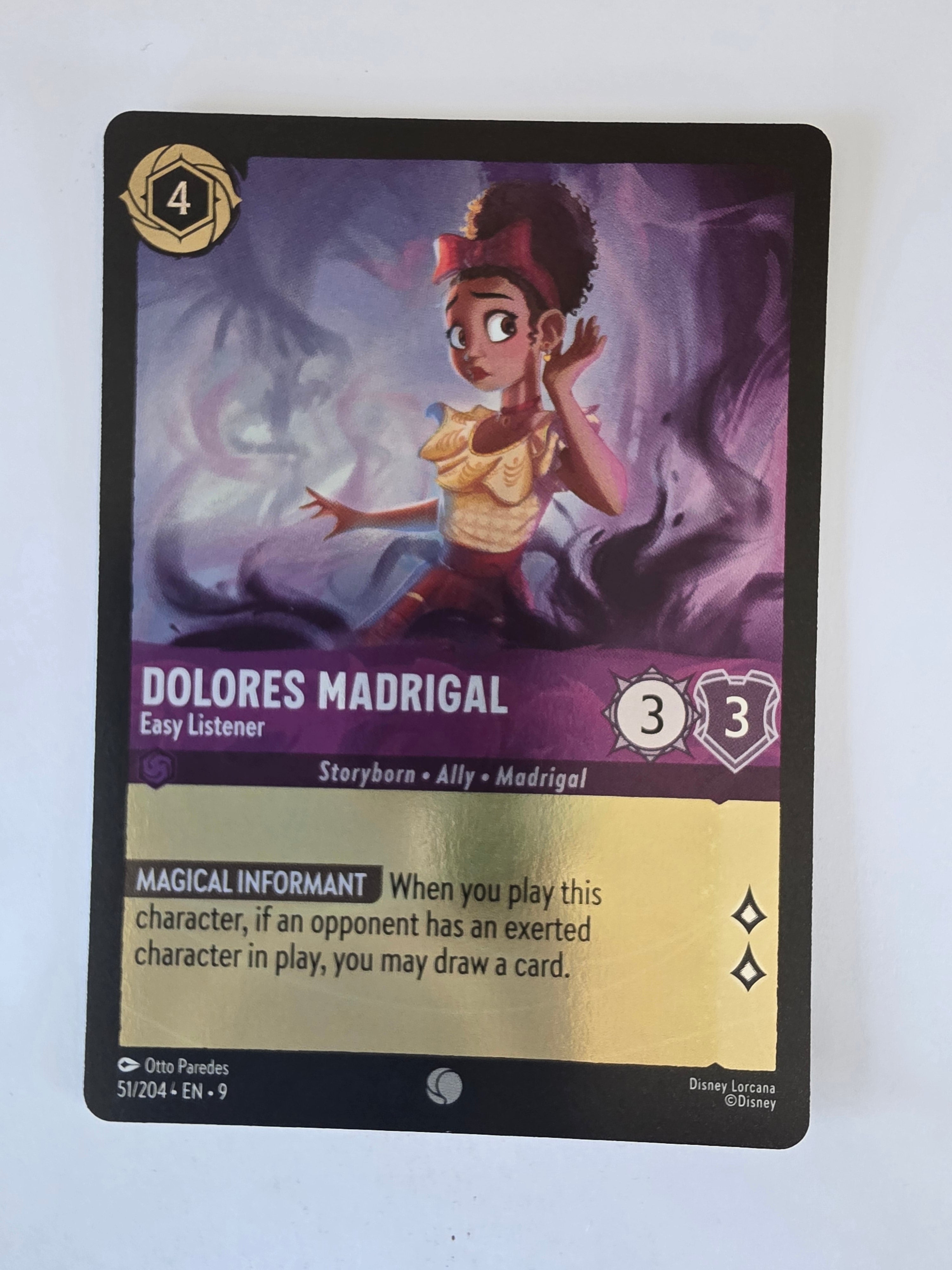 Lorcana | Fabled | 51/204 | COLDFOIL | Dolores Madrigal - Easy Listener | Common