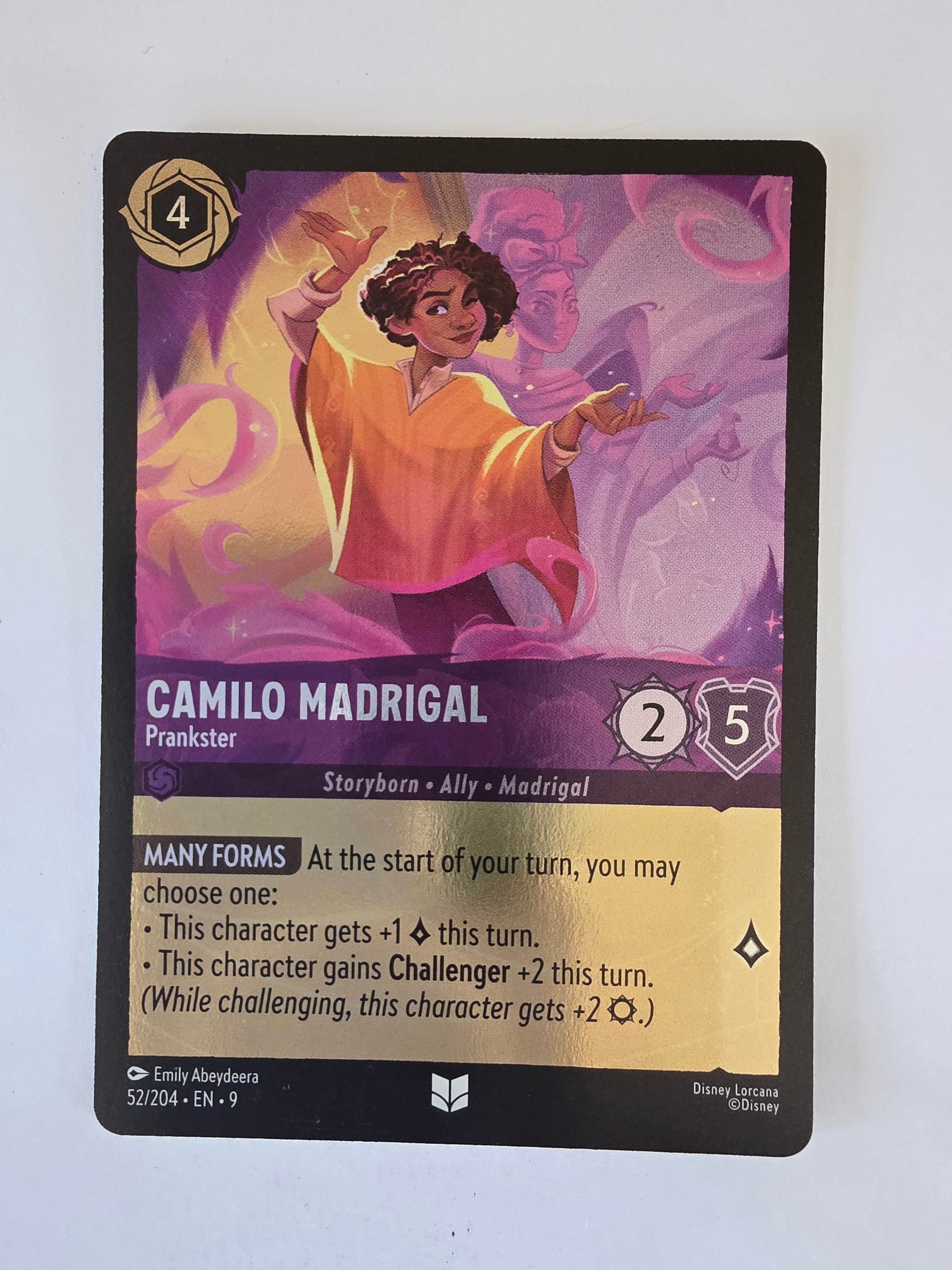Disney Lorcana | Fabled |52/204 |COLDFOIL |Camilo Madrigal - Prankster |Uncommon