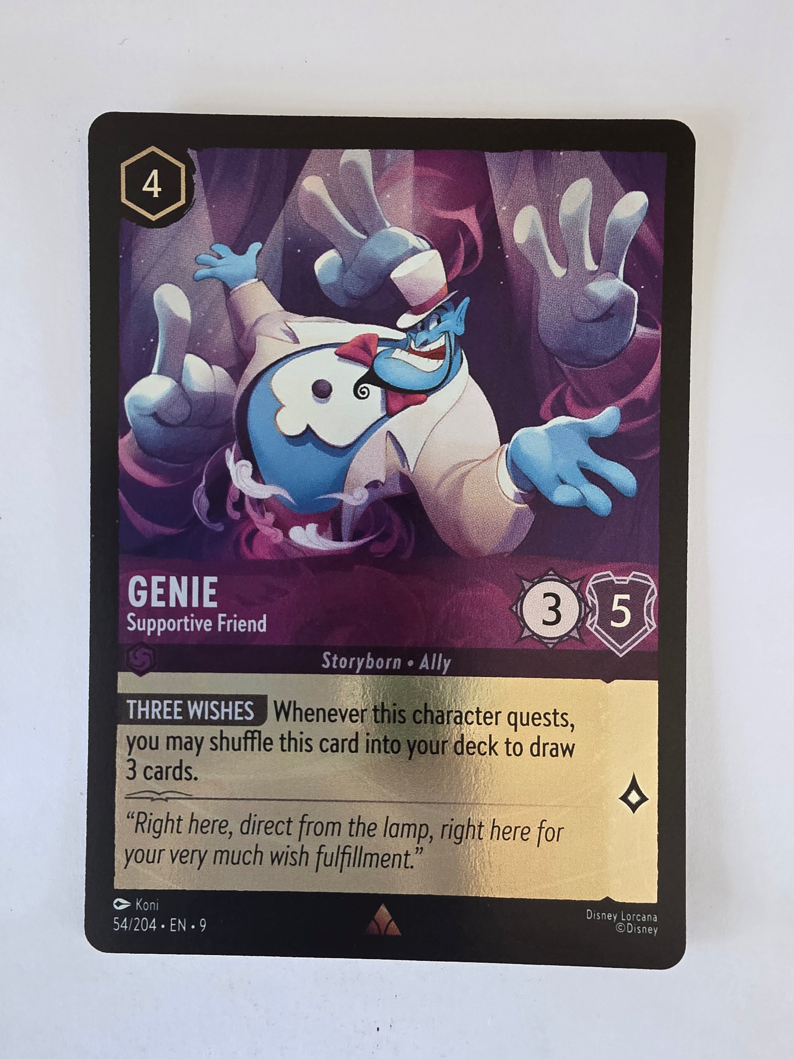Disney Lorcana | Fabled | 54/204 | COLDFOIL | Genie - Supportive Friend | Rare
