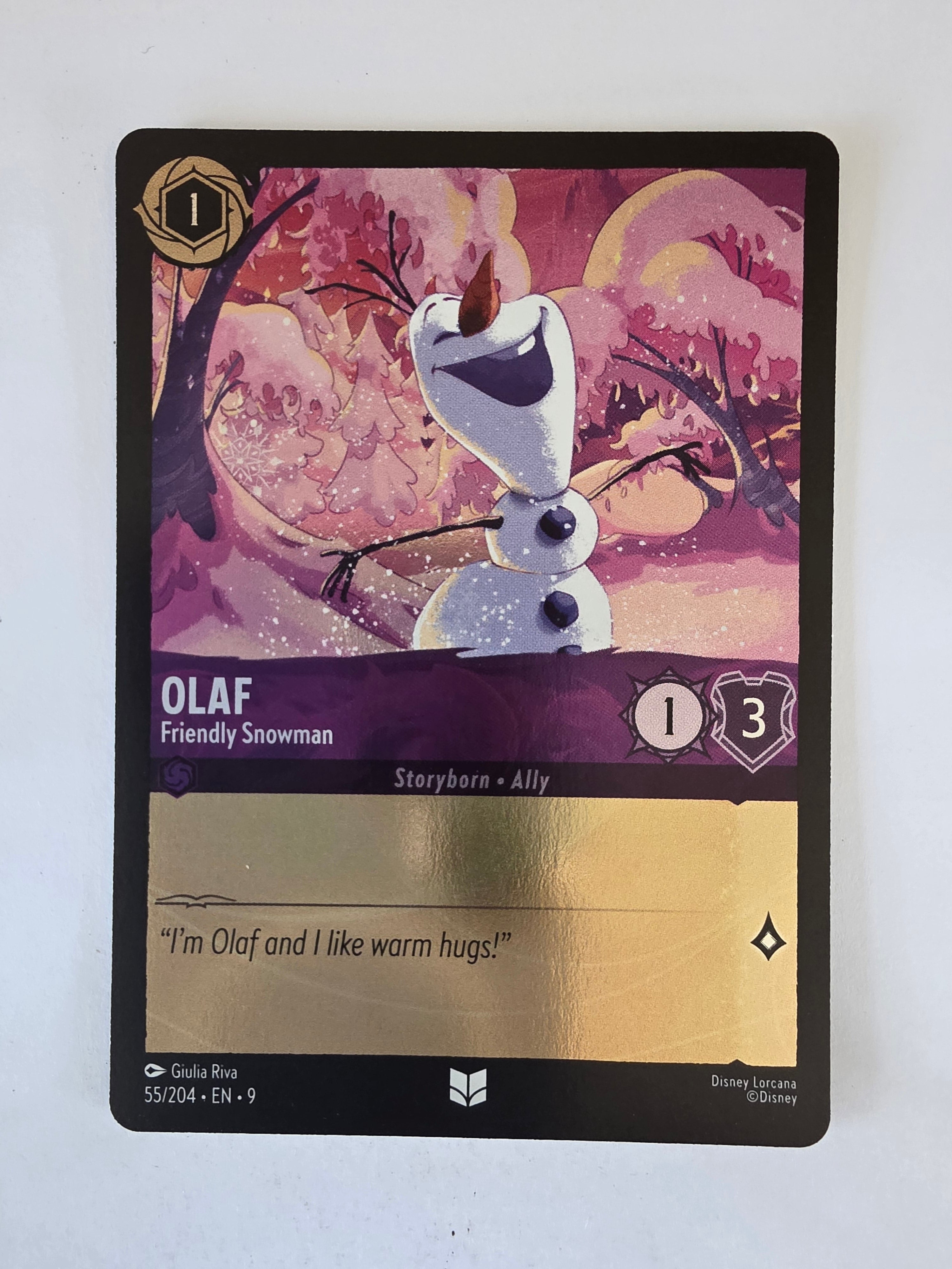 Disney Lorcana | Fabled | 55/204 | COLDFOIL | Olaf - Friendly Snowman | Uncommon