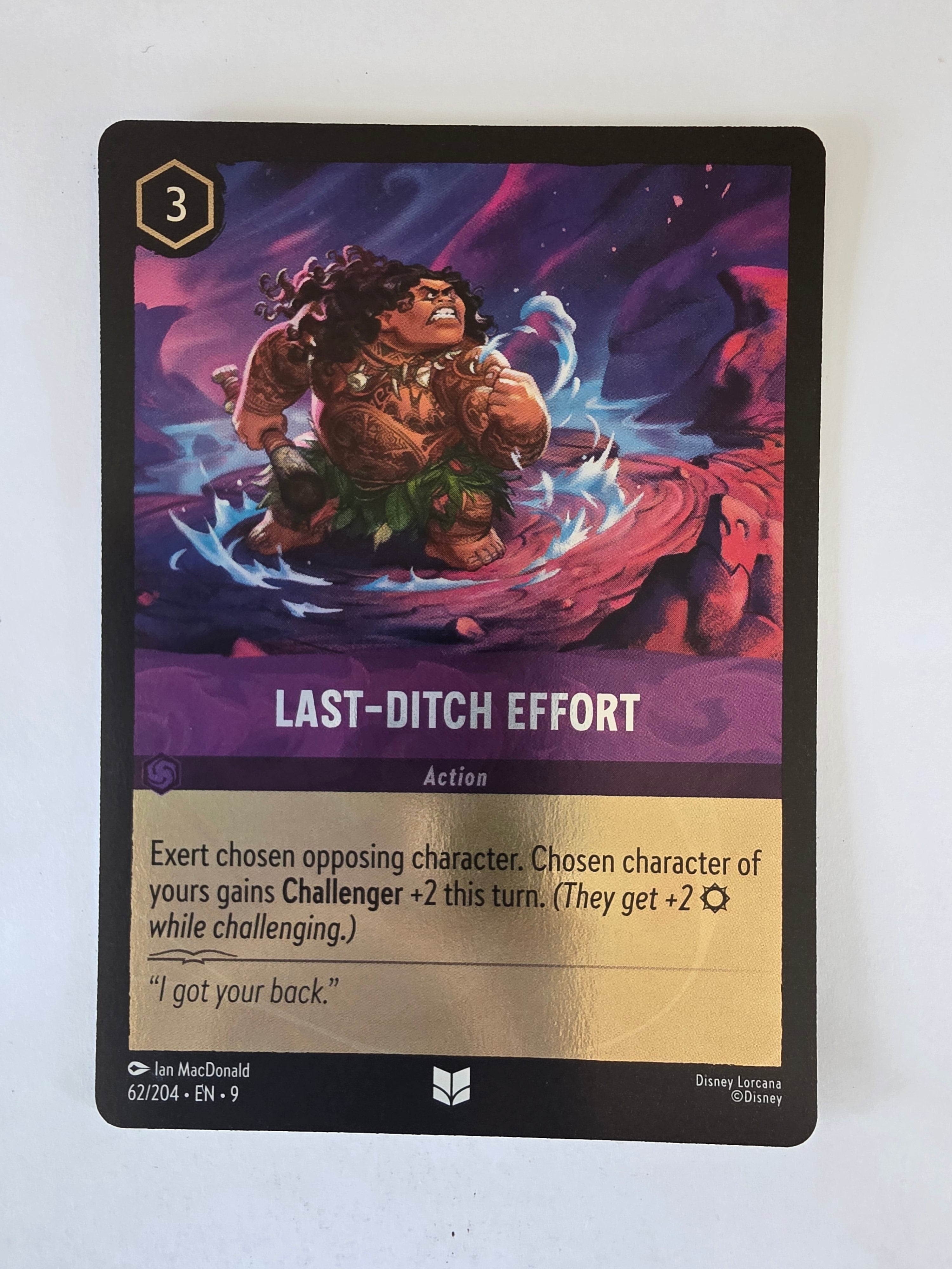 Disney Lorcana | Fabled | 62/204 | COLDFOIL | Last-Ditch Effort | Uncommon