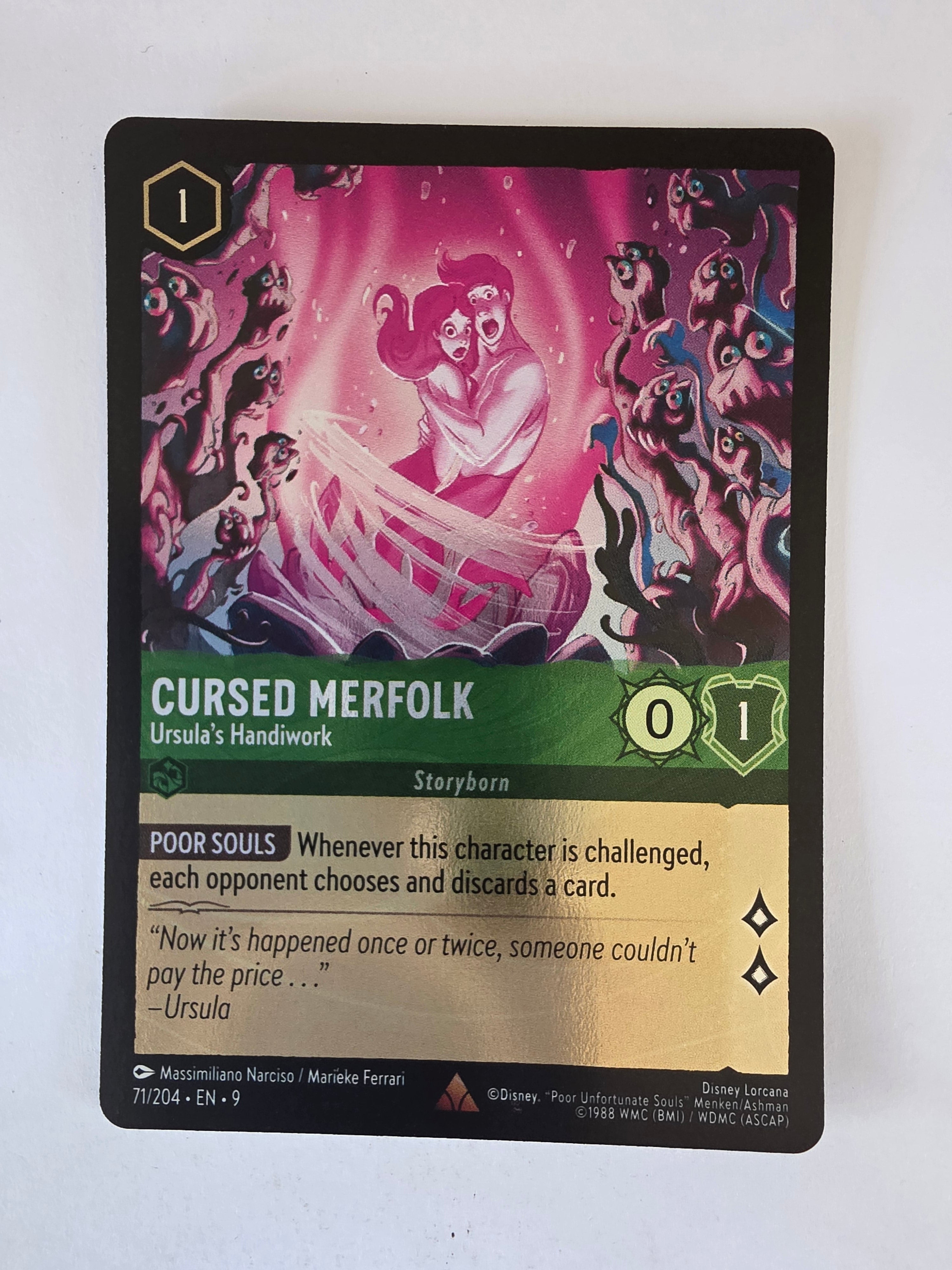 Lorcana | Fabled | 71/204 | COLDFOIL |Cursed Merfolk - Ursula's Handiwork | Rare