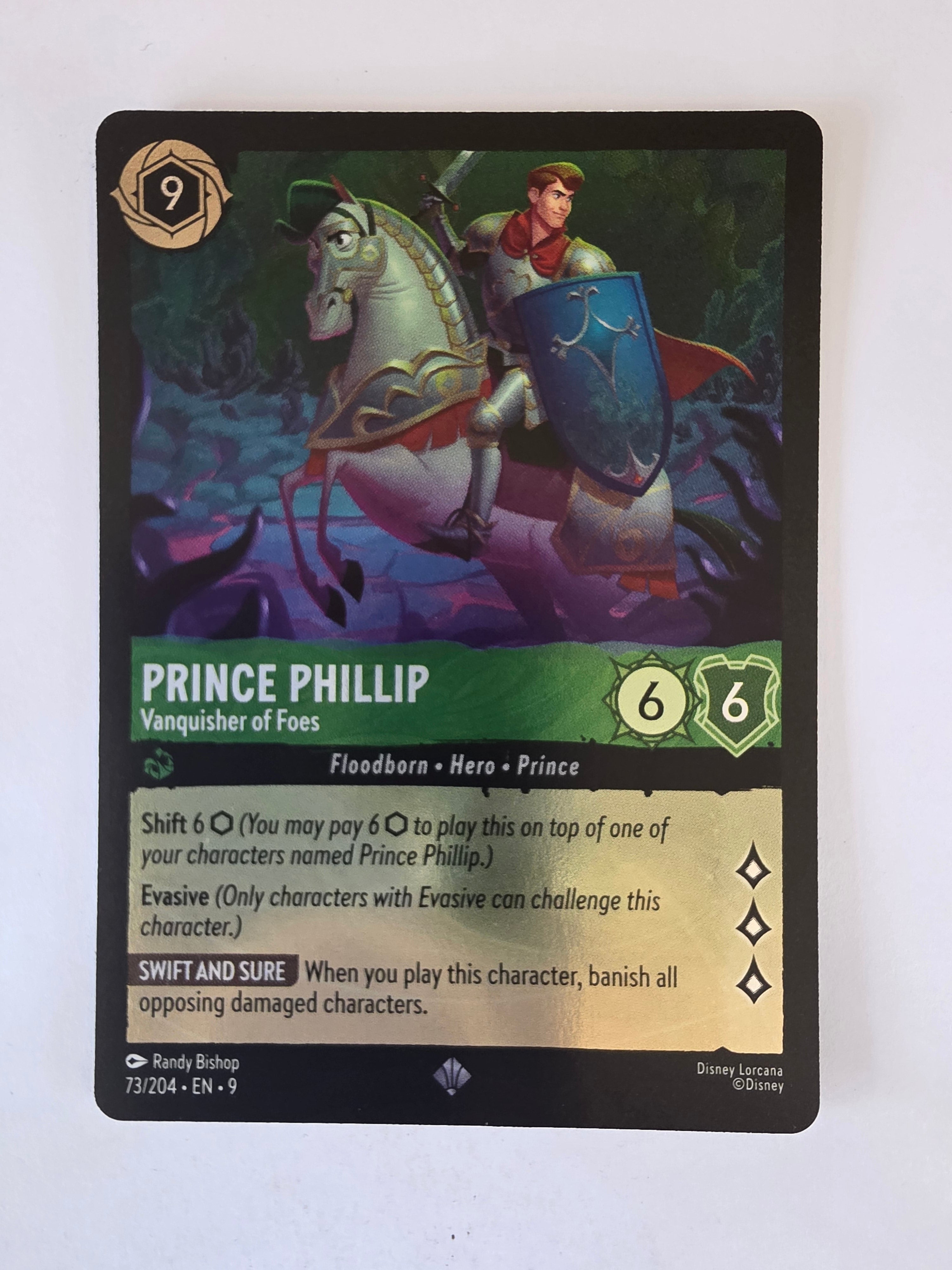 Lorcana |Fabled 73/204 COLDFOIL Prince Phillip - Vanquisher of Foes | Super Rare