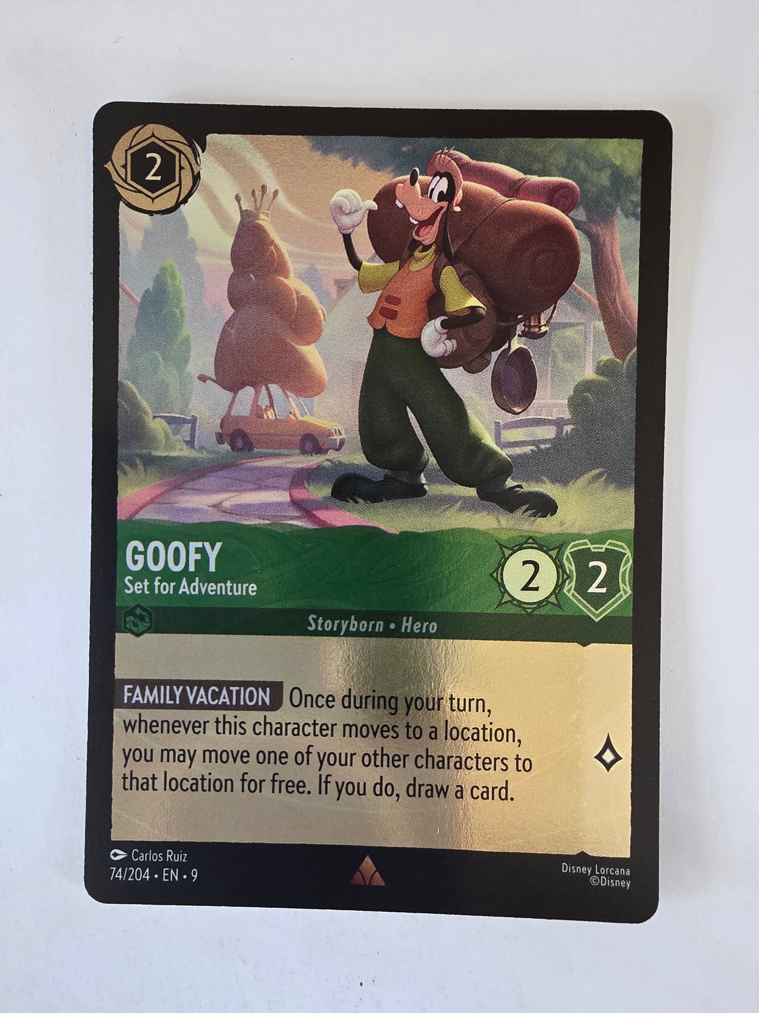 Disney Lorcana | Fabled | 74/204 | COLDFOIL | Goofy - Set for Adventure | Rare