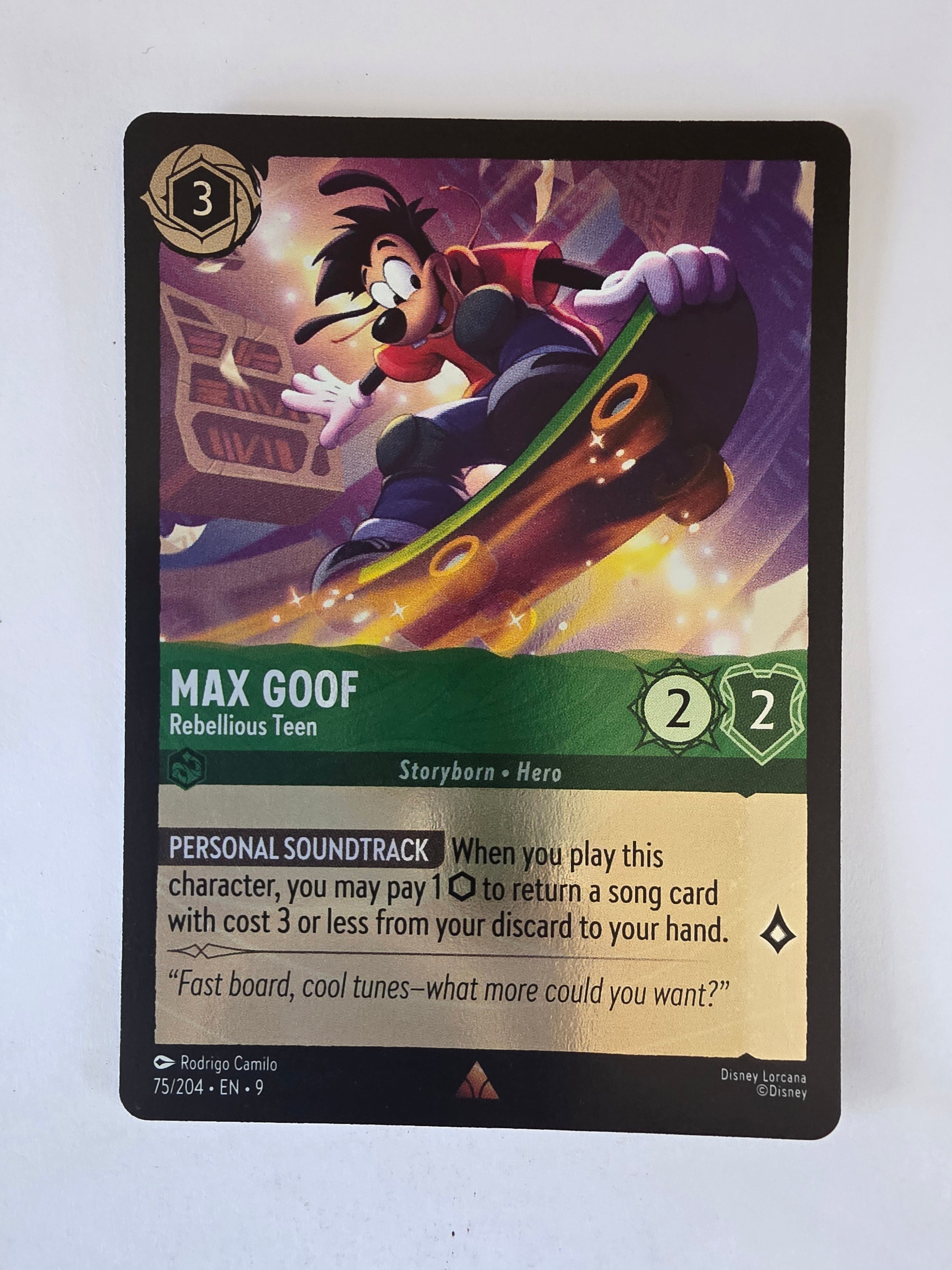 Disney Lorcana | Fabled | 75/204 | COLDFOIL | Max Goof - Rebellious Teen | Rare