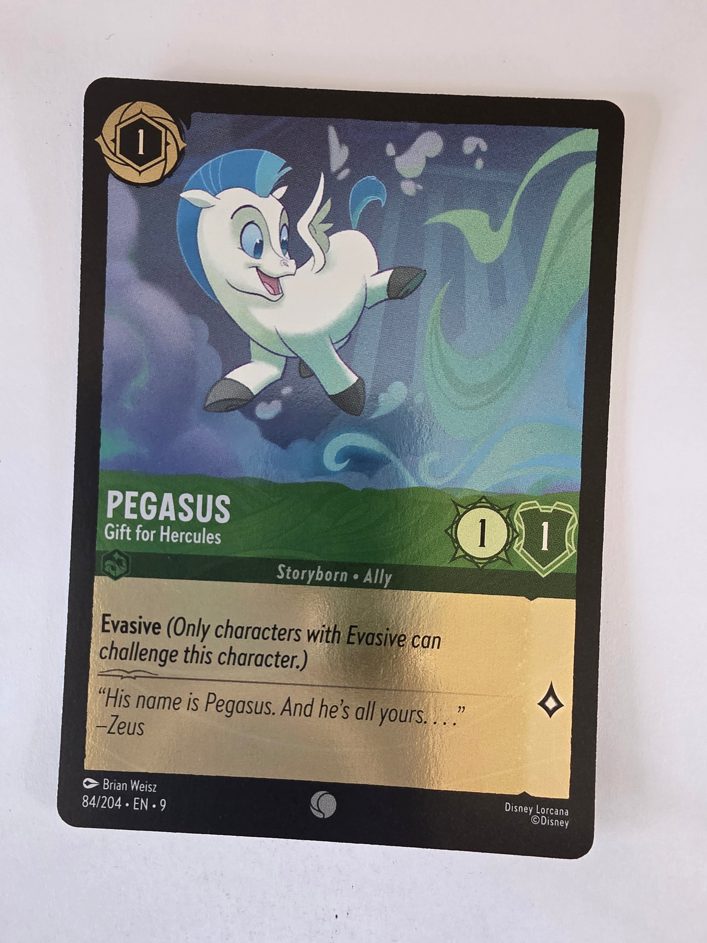 Disney Lorcana | Fabled |84/204 | COLDFOIL |Pegasus - Gift For Hercules | Common