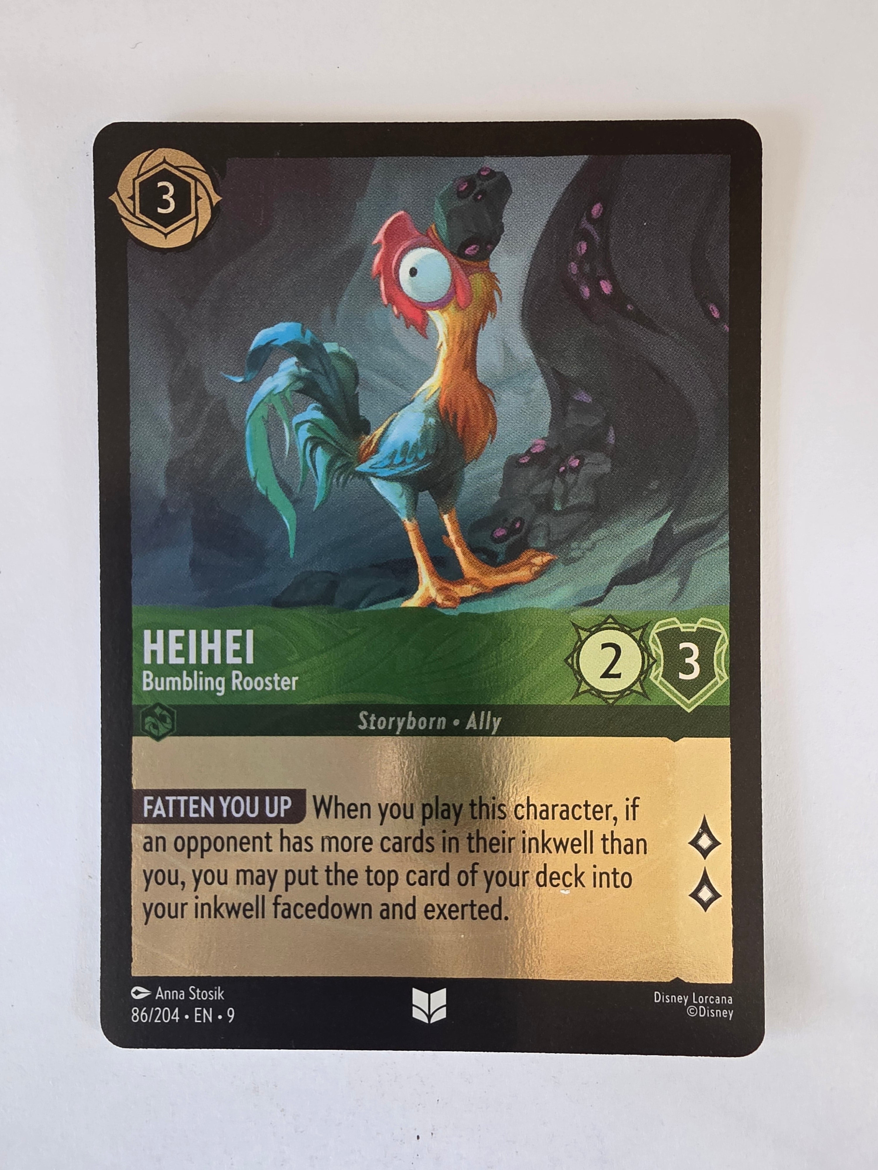 Disney Lorcana | Fabled | 86/204 |COLDFOIL |HeiHei - Bumbling Rooster | Uncommon